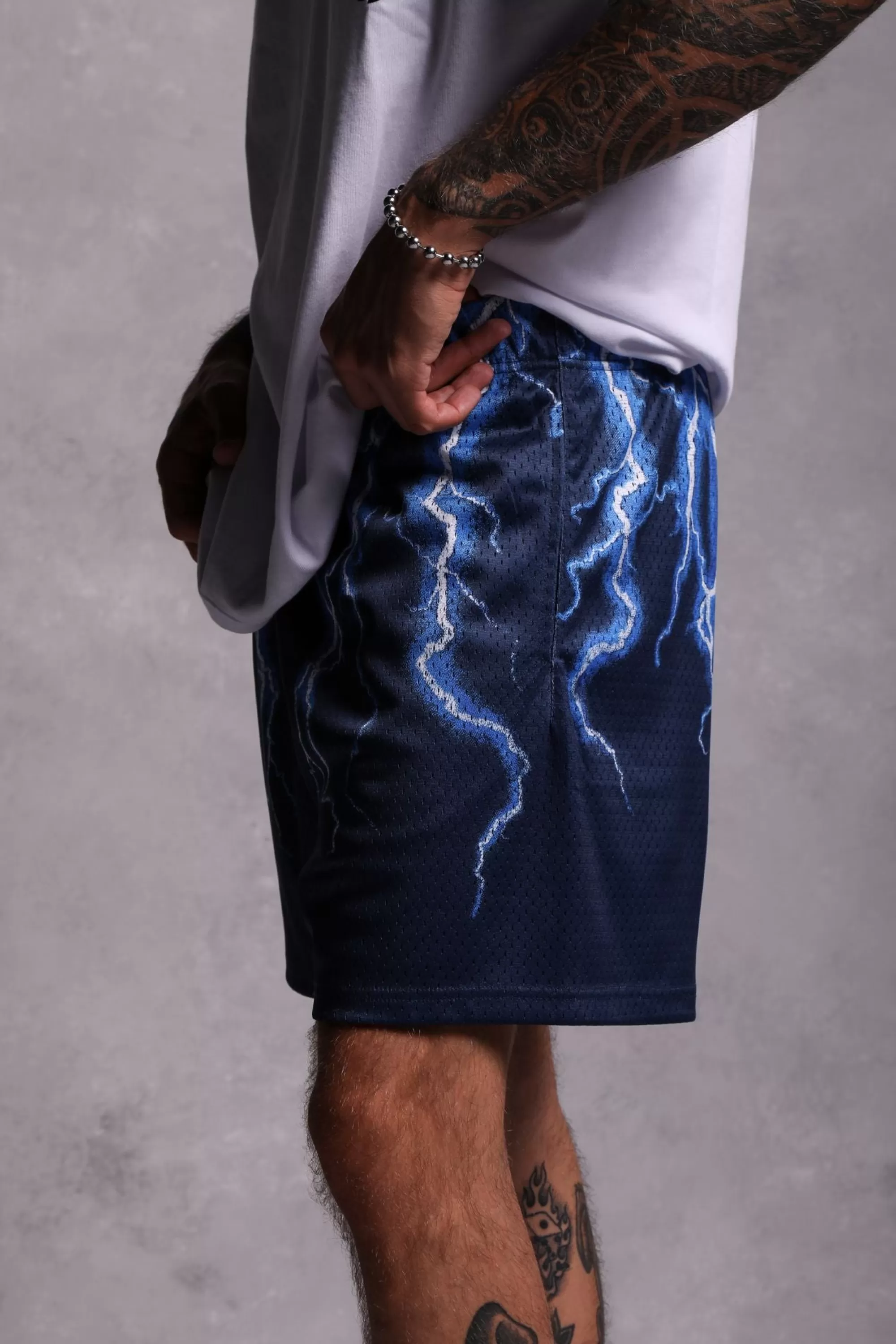 Outlet Above Us Patch Liam 5" Mesh Shorts In Norse Blue Men Shorts