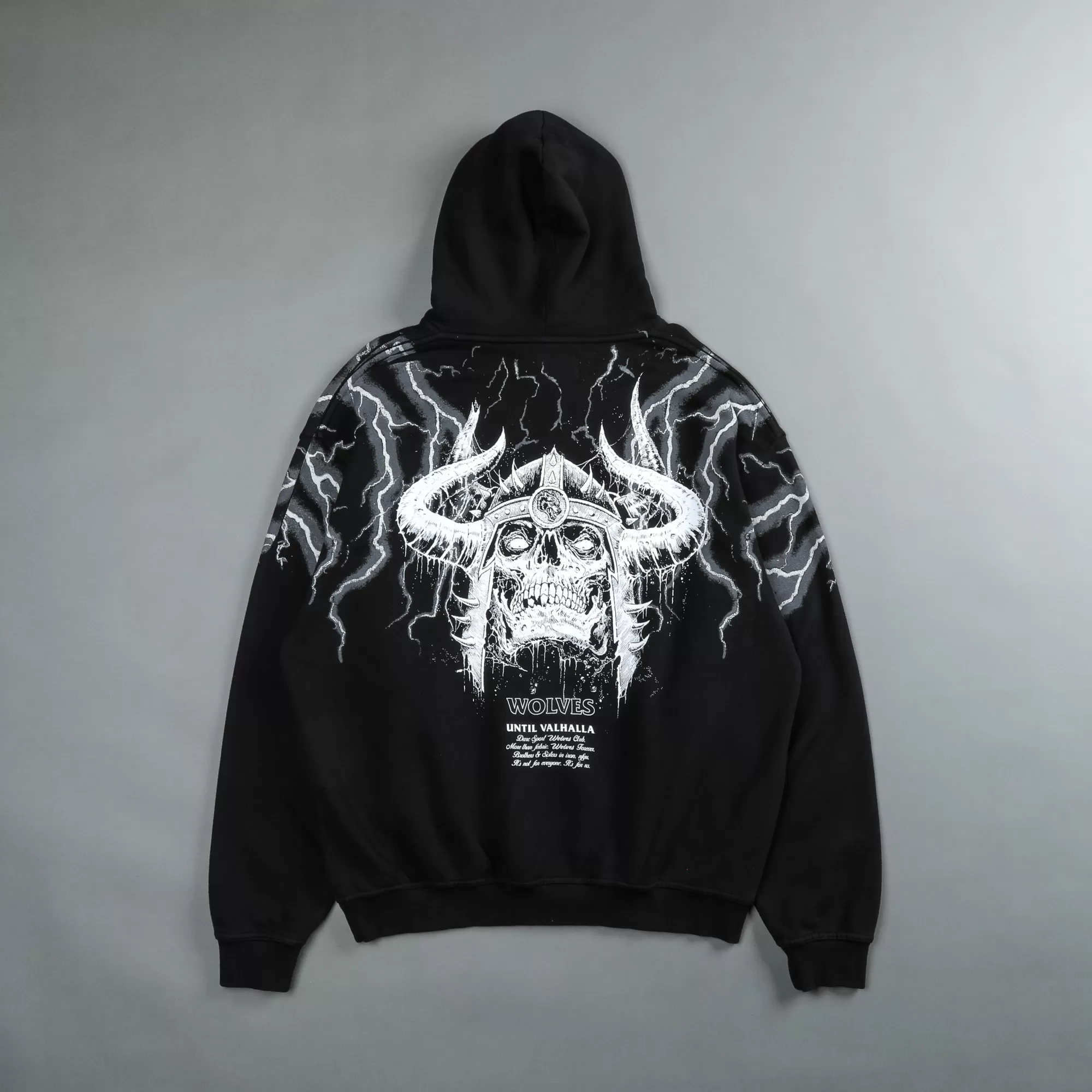 Outlet Above Us "Pierce" Hoodie In Black/White Lightning Men Pierce Hoodies