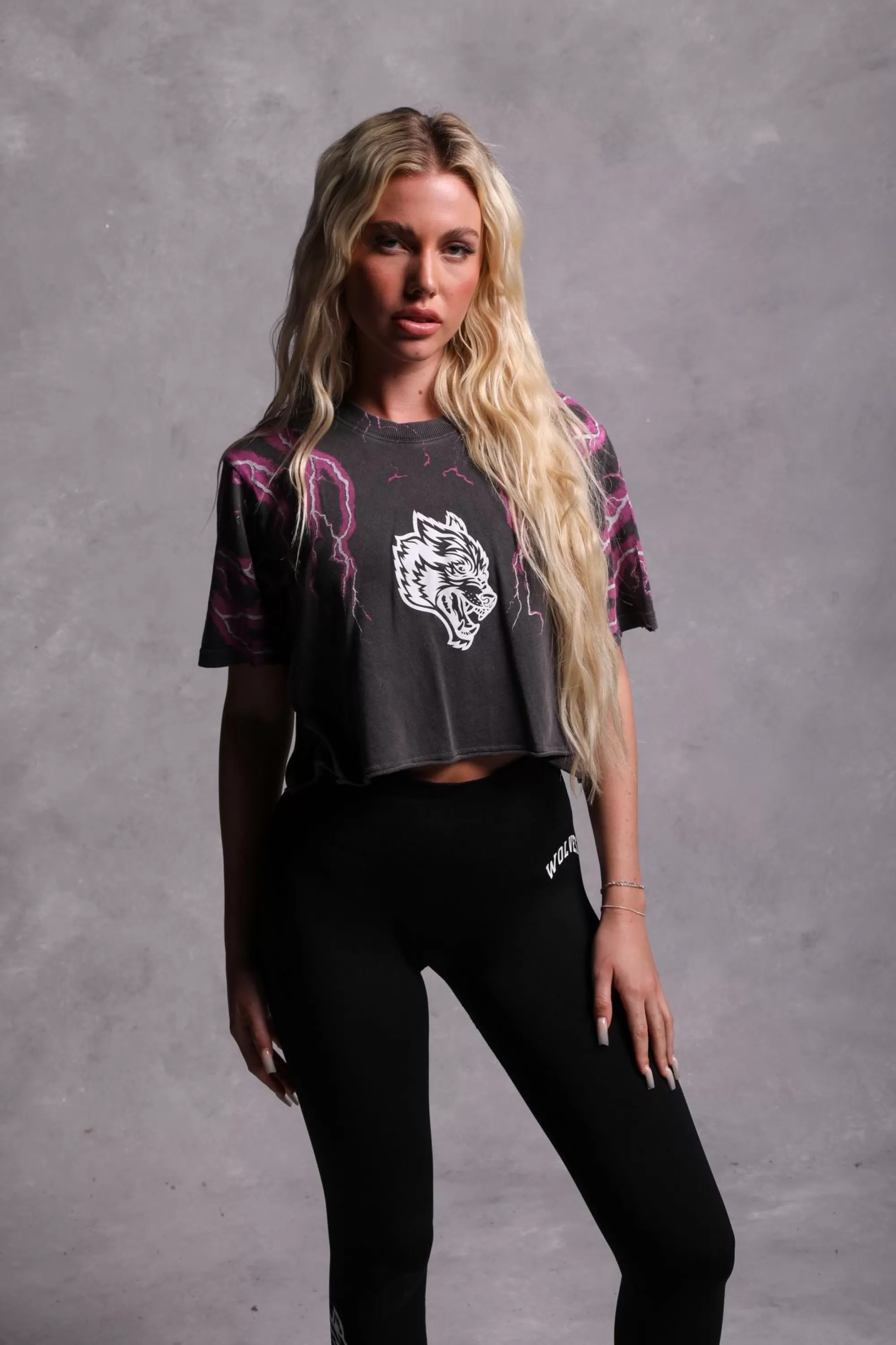 Shop Above Us "Premium Vintage" Distressed (Cropped) Tee In Wolf Gray Women Tops