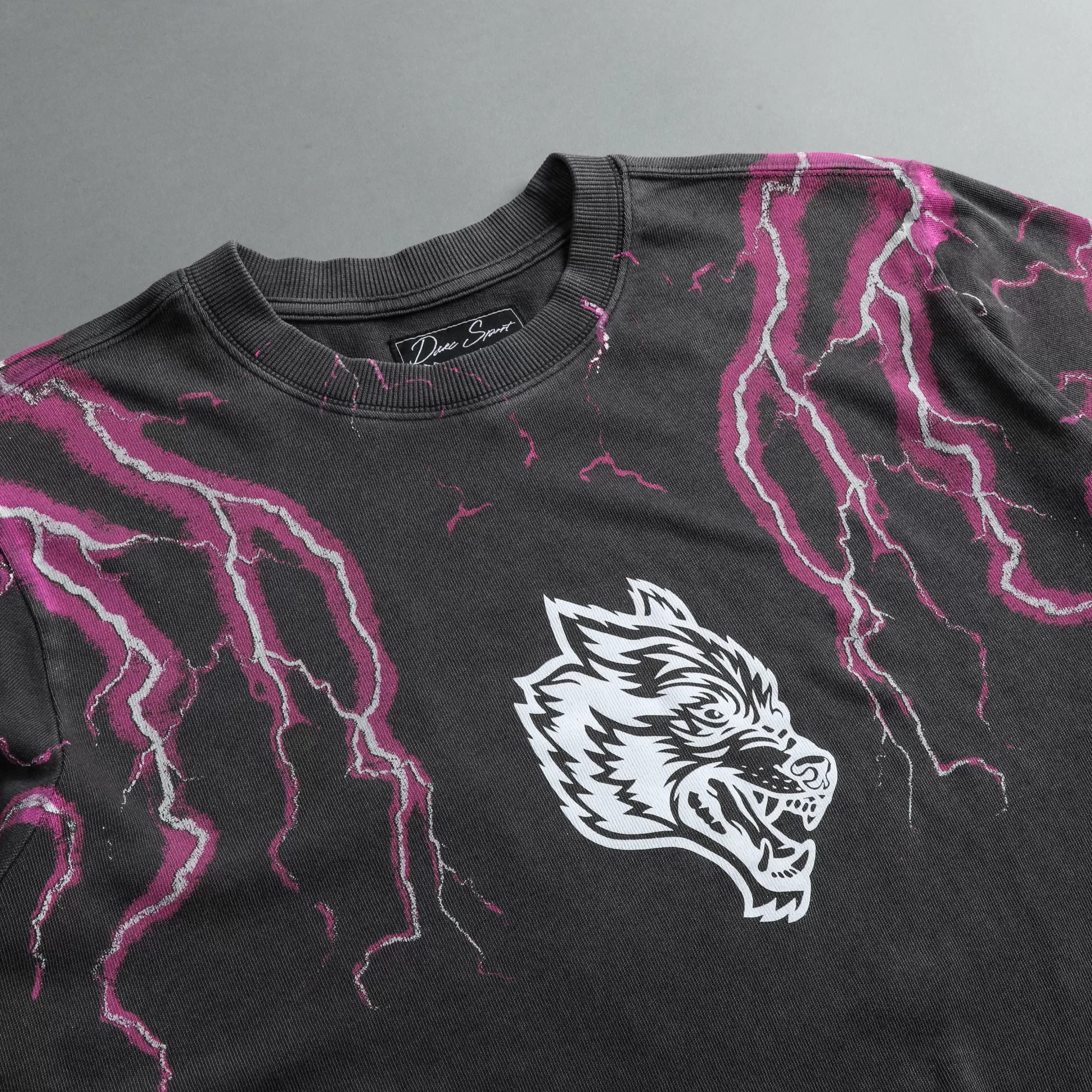 Shop Above Us "Premium Vintage" Distressed (Cropped) Tee In Wolf Gray Women Tops