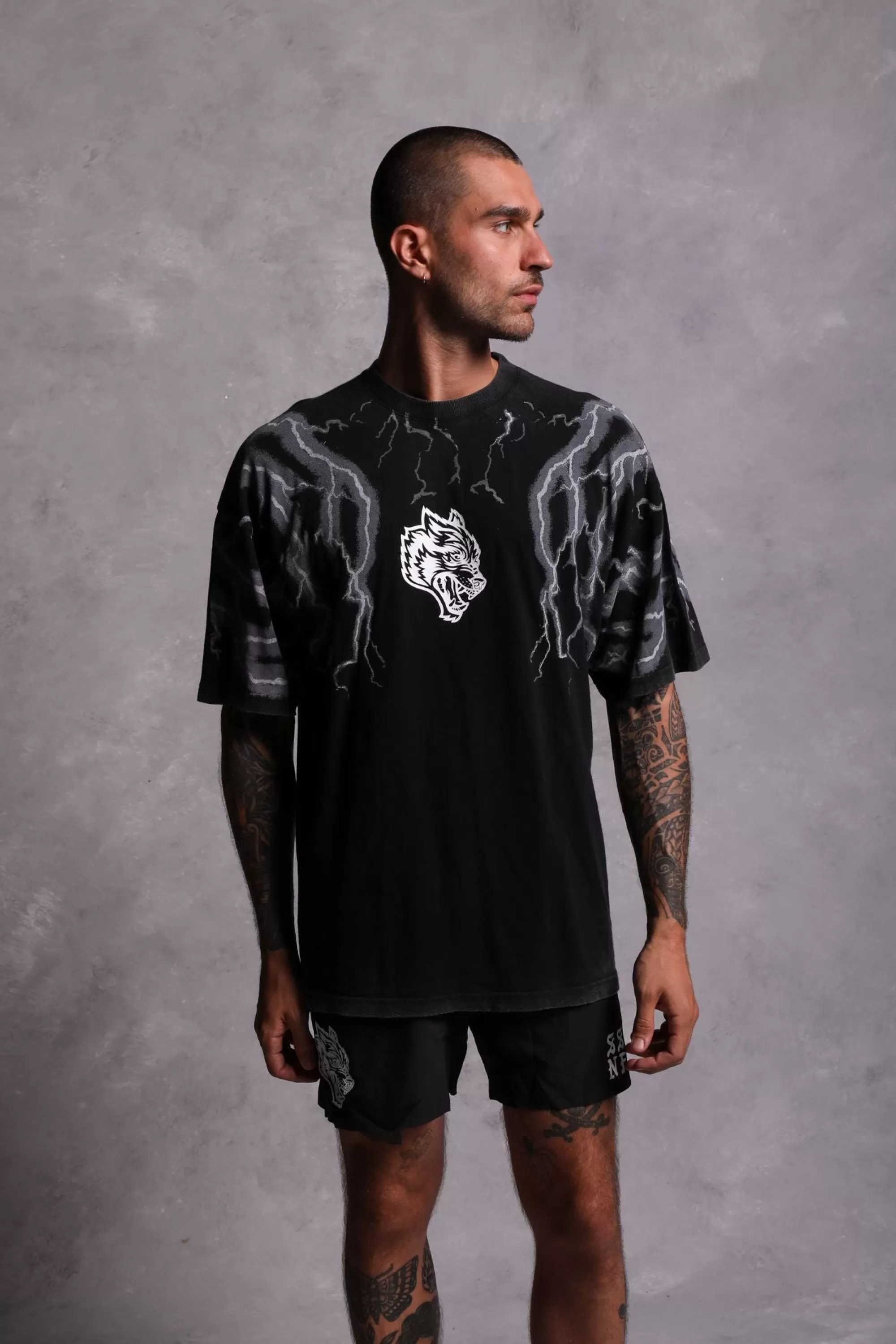 Clearance Above Us "Premium Vintage" Oversized Tee In Black Men Premium/Oversized Tees