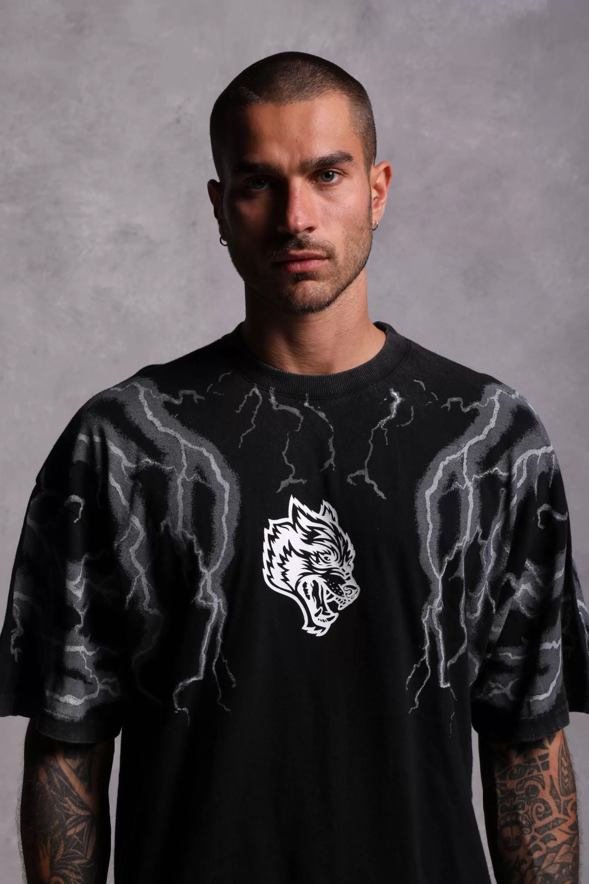 Clearance Above Us "Premium Vintage" Oversized Tee In Black Men Premium/Oversized Tees