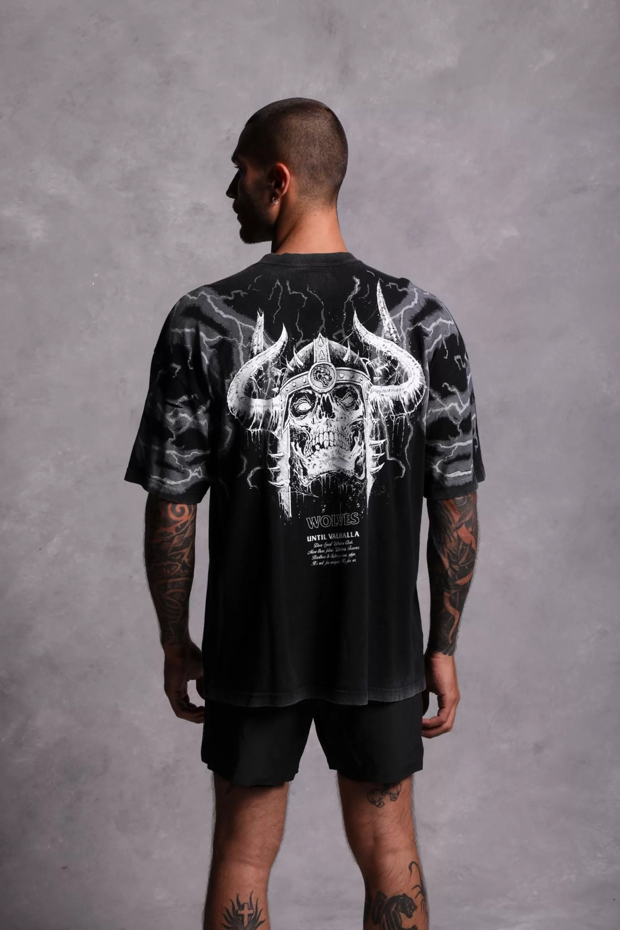 Clearance Above Us "Premium Vintage" Oversized Tee In Black Men Premium/Oversized Tees