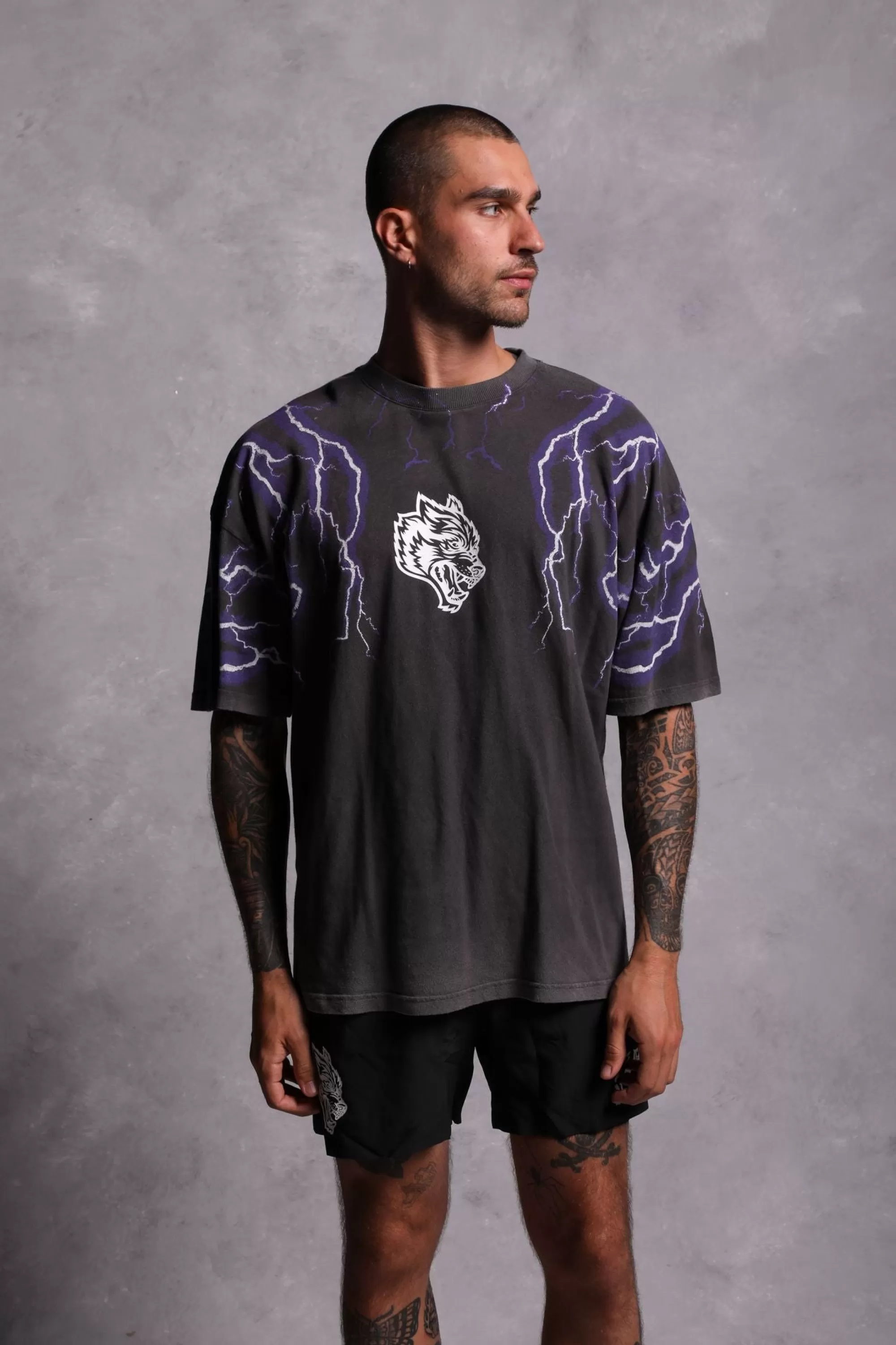 Best Above Us "Premium Vintage" Oversized Tee In Wolf Gray Men Premium/Oversized Tees