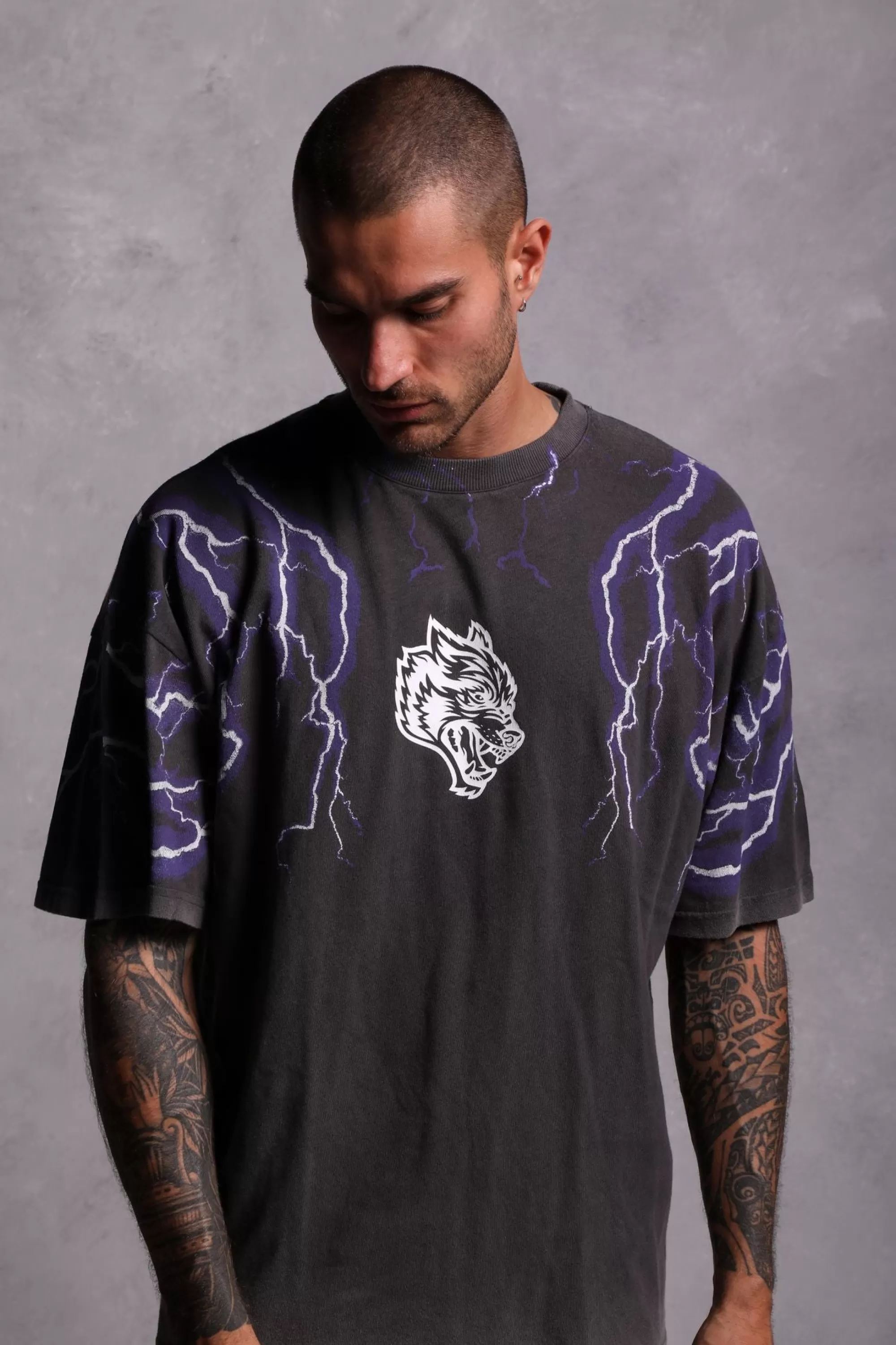 Best Above Us "Premium Vintage" Oversized Tee In Wolf Gray Men Premium/Oversized Tees