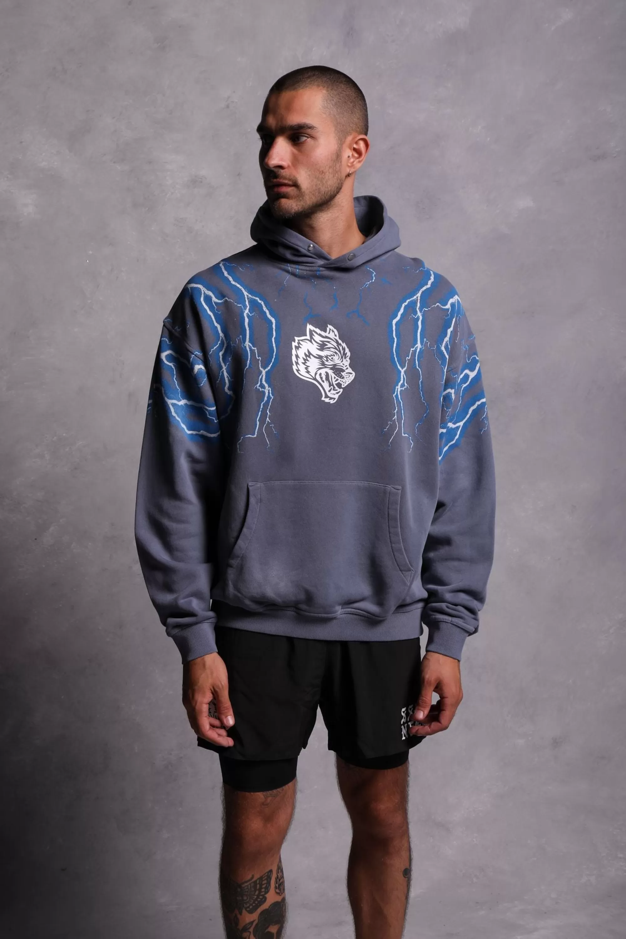 Discount Above Us "Vintage Pierce" Hoodie In Norse Blue/Blue Lightning Men Pierce Hoodies