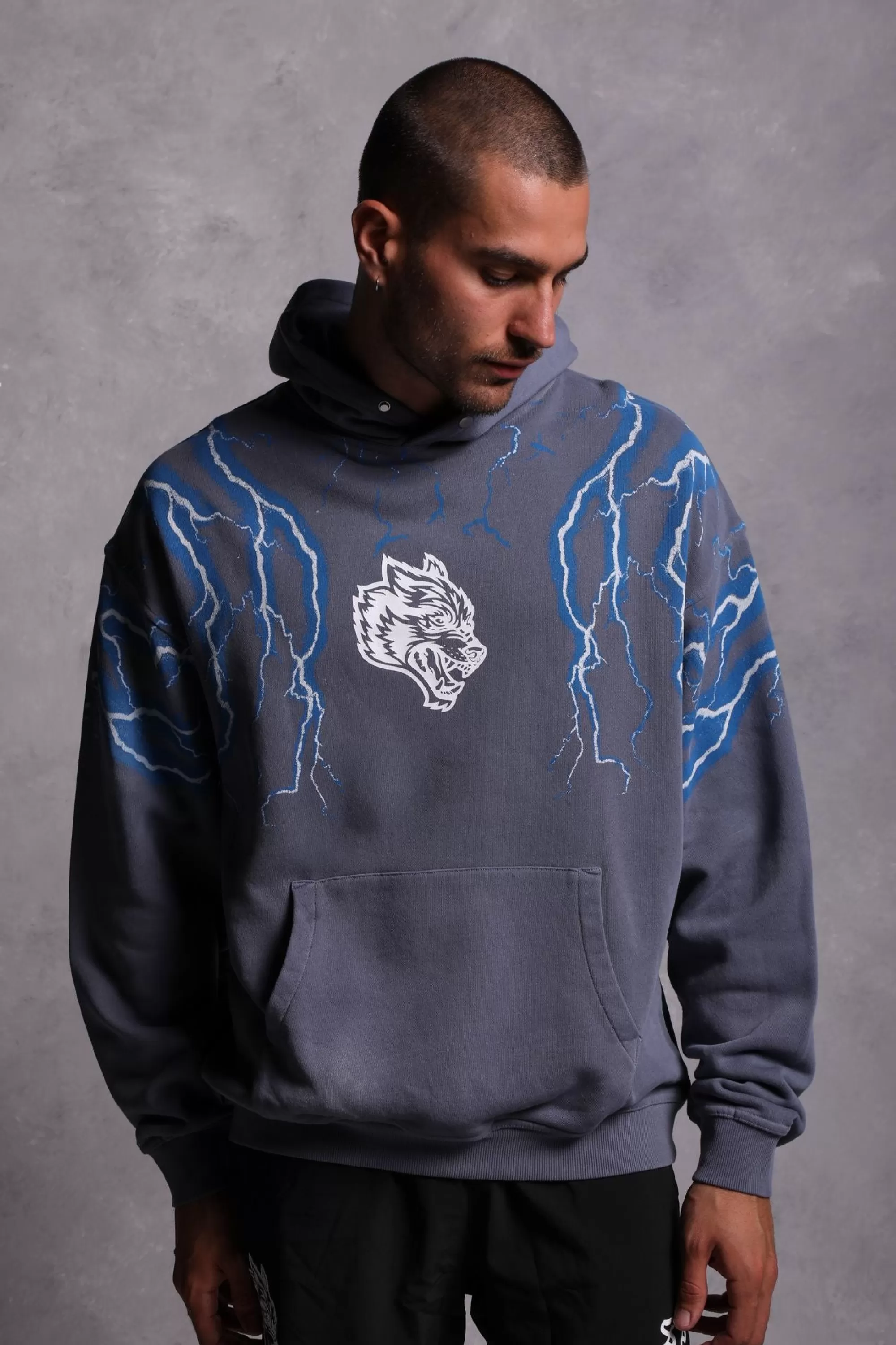 Discount Above Us "Vintage Pierce" Hoodie In Norse Blue/Blue Lightning Men Pierce Hoodies