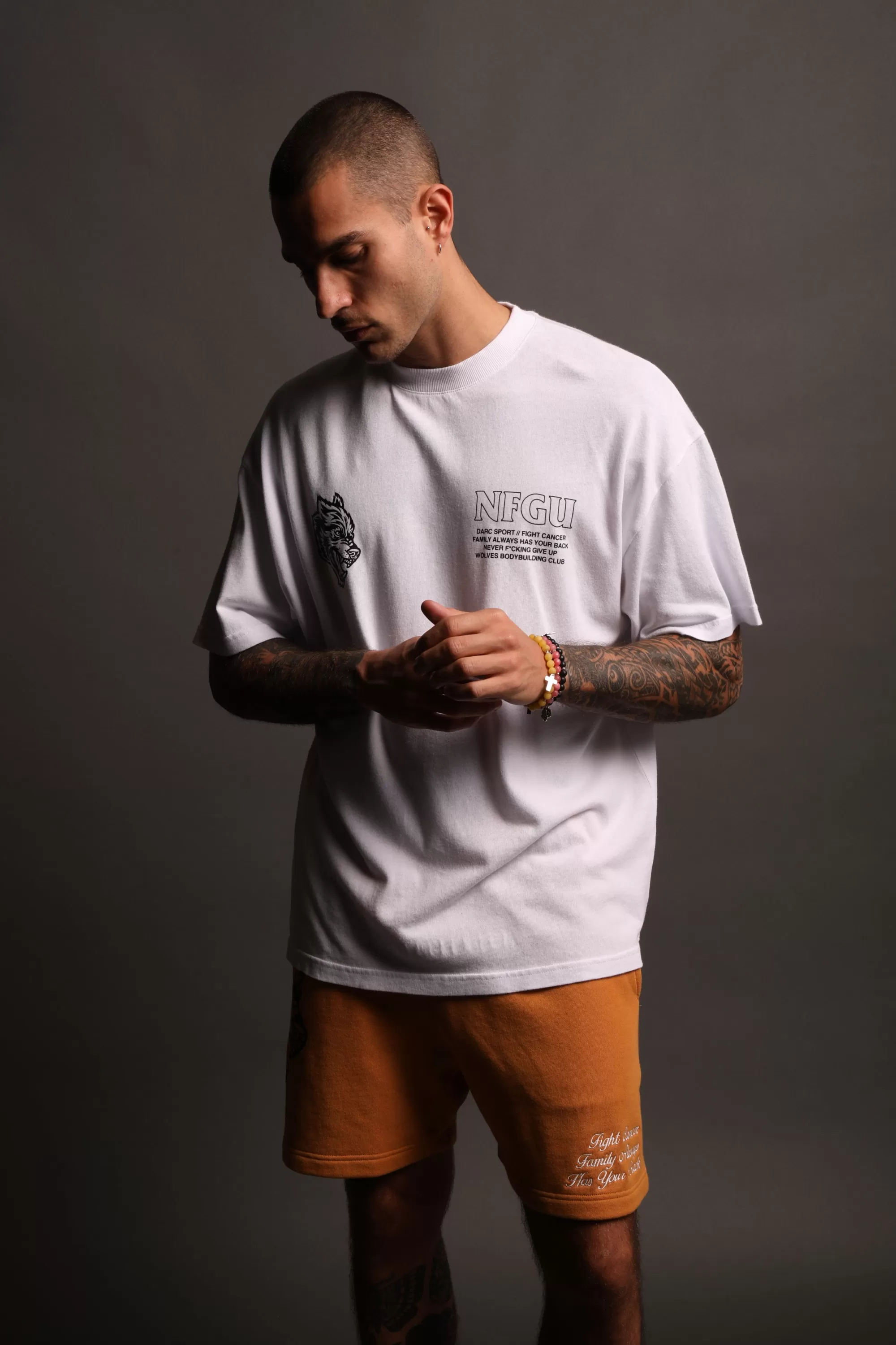 Sale Always Have Your Back Patch Liam Sweat Shorts In Vintage Gold Men Shorts