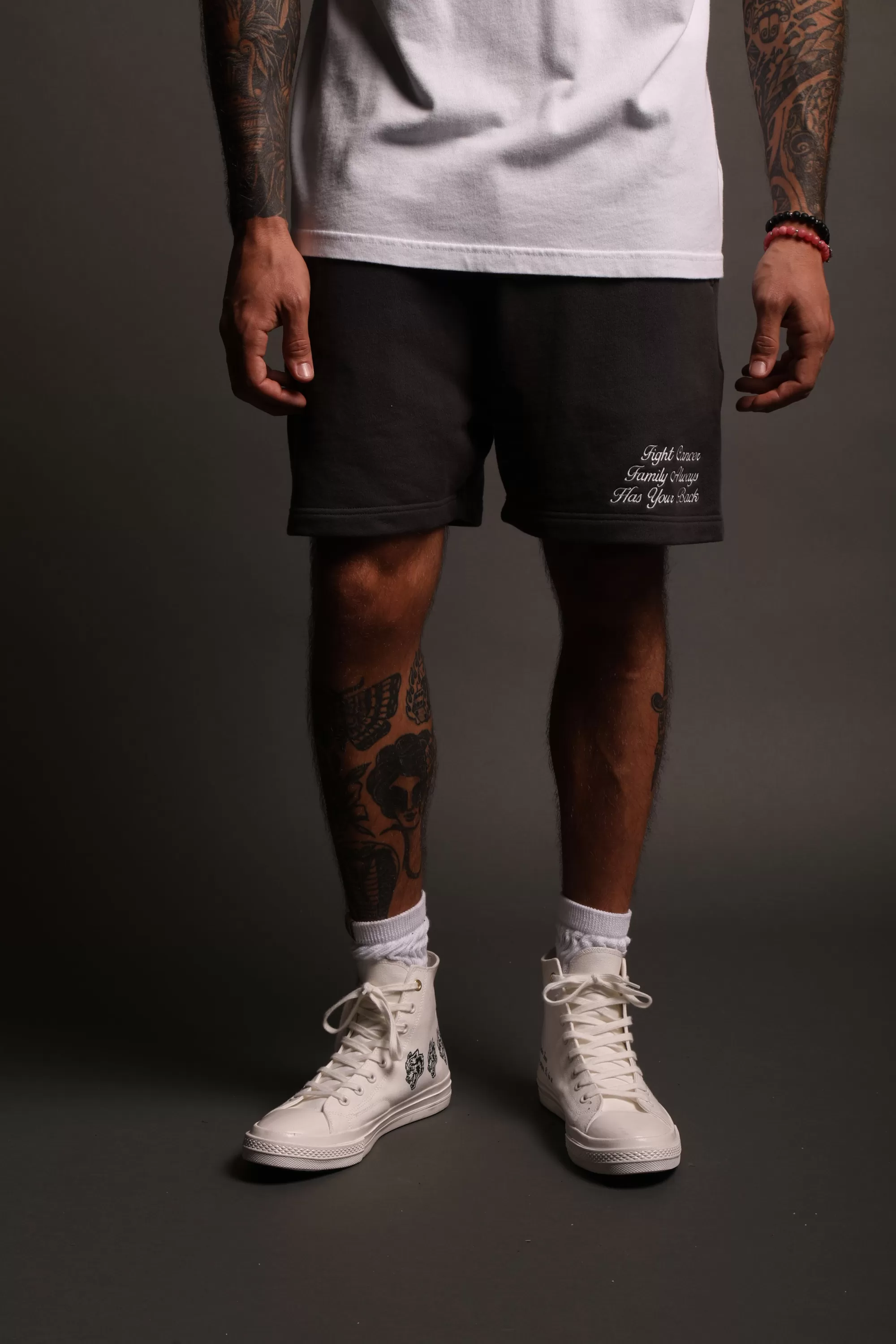 Hot Always Have Your Back Patch Liam Sweat Shorts In Wolf Gray/Black Men Shorts