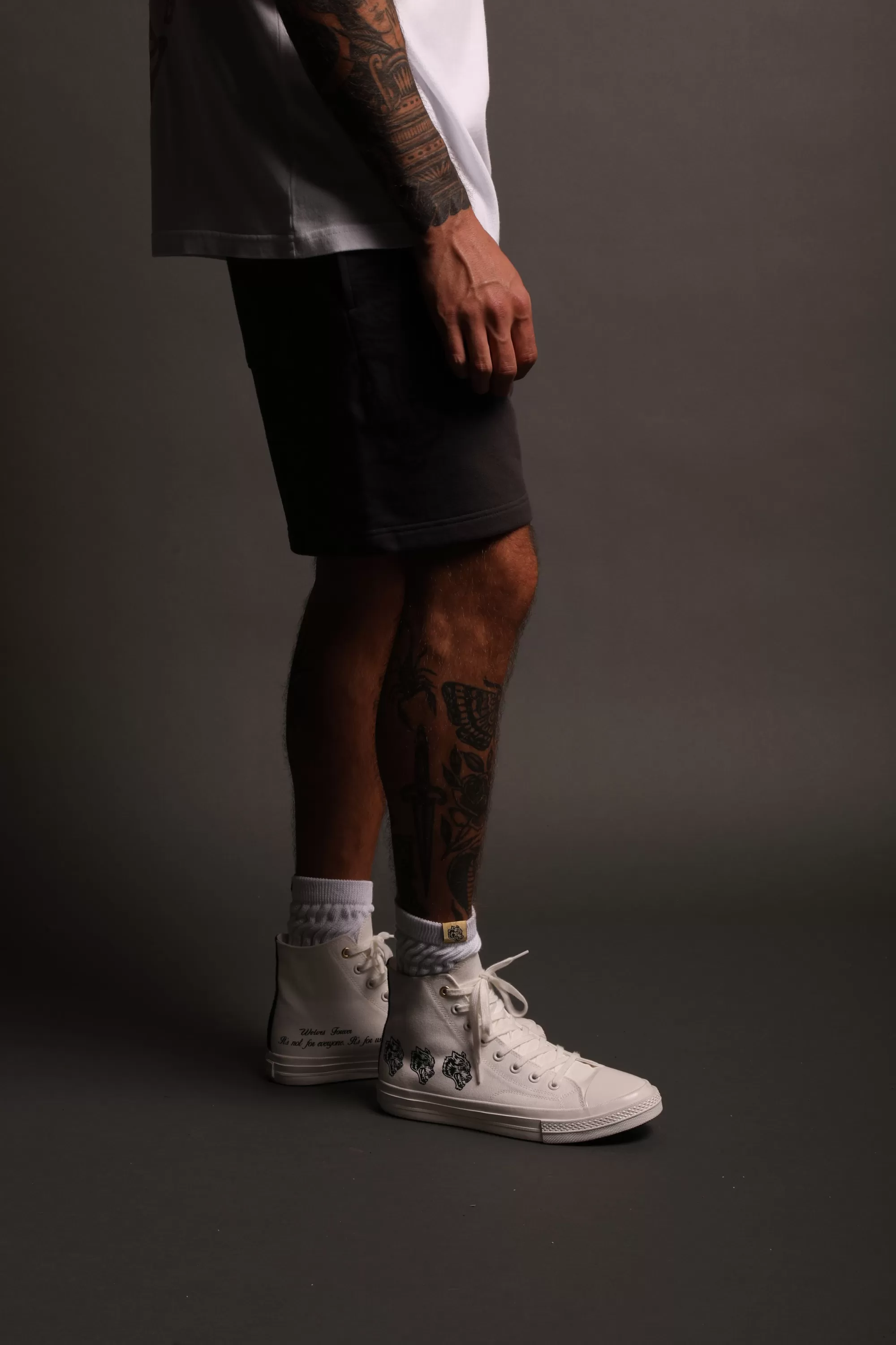Hot Always Have Your Back Patch Liam Sweat Shorts In Wolf Gray/Black Men Shorts