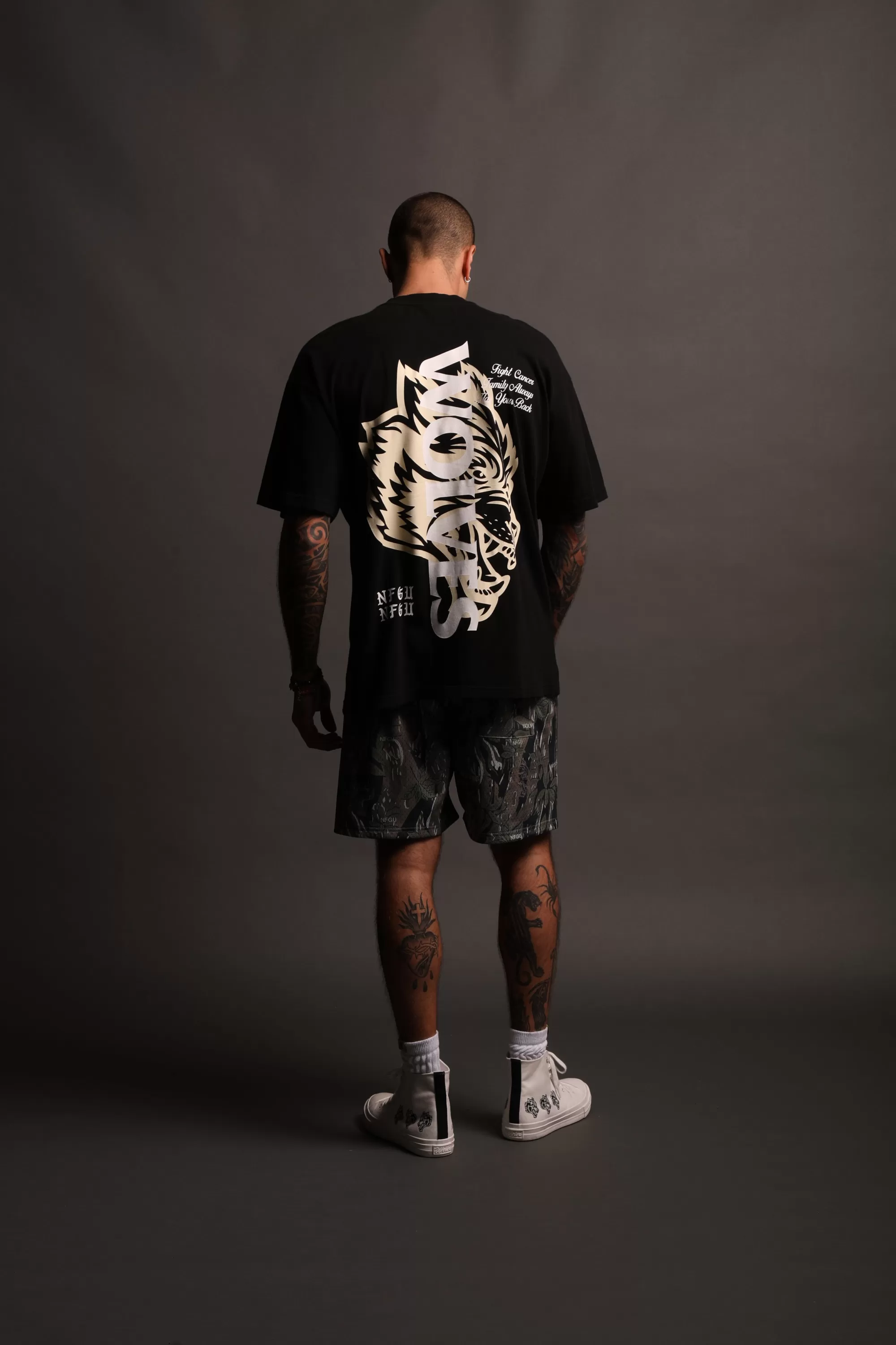 Store Always Have Your Back "Premium" Oversized Tee In Black/Cream Men Premium/Oversized Tees