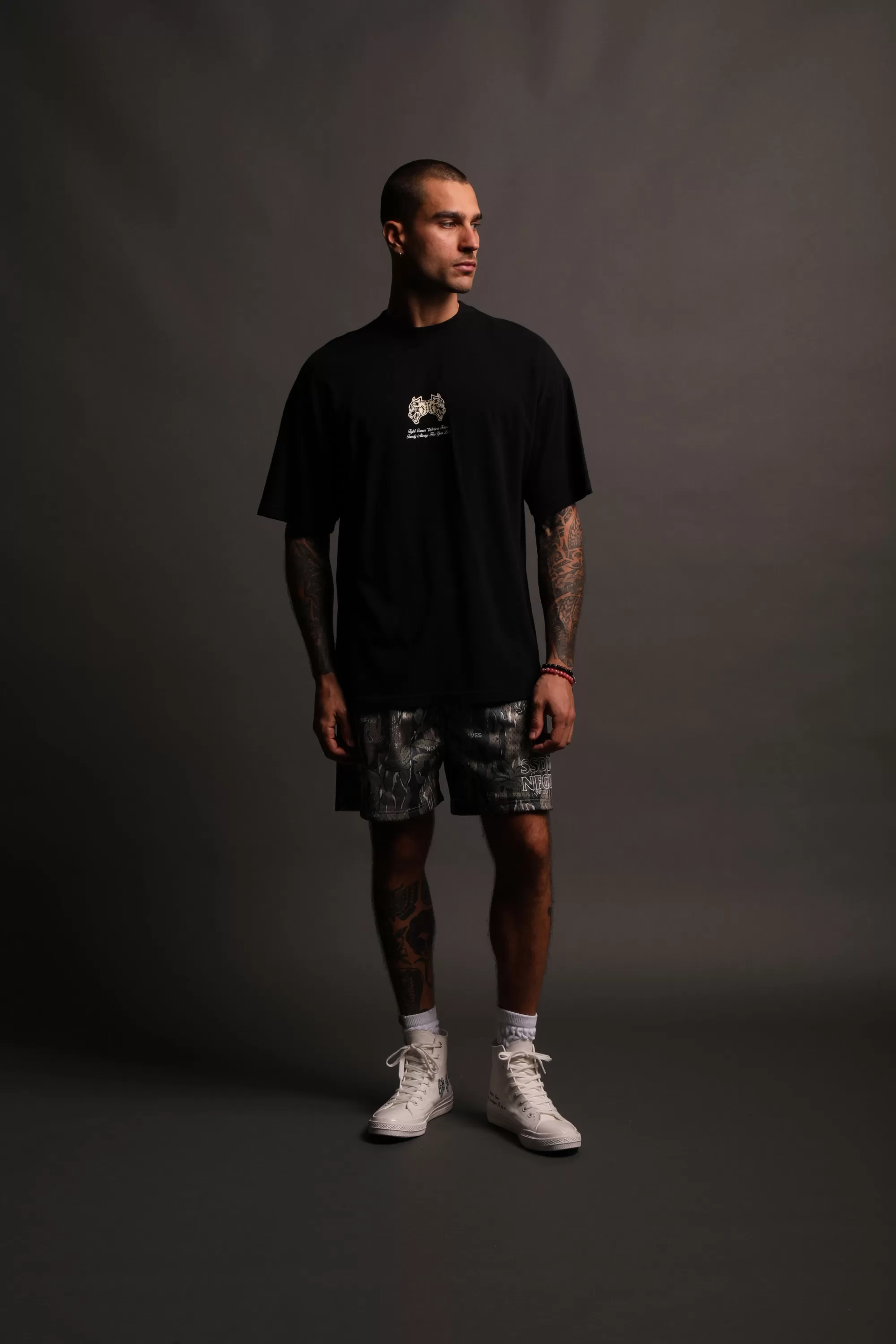 Store Always Have Your Back "Premium" Oversized Tee In Black/Cream Men Premium/Oversized Tees