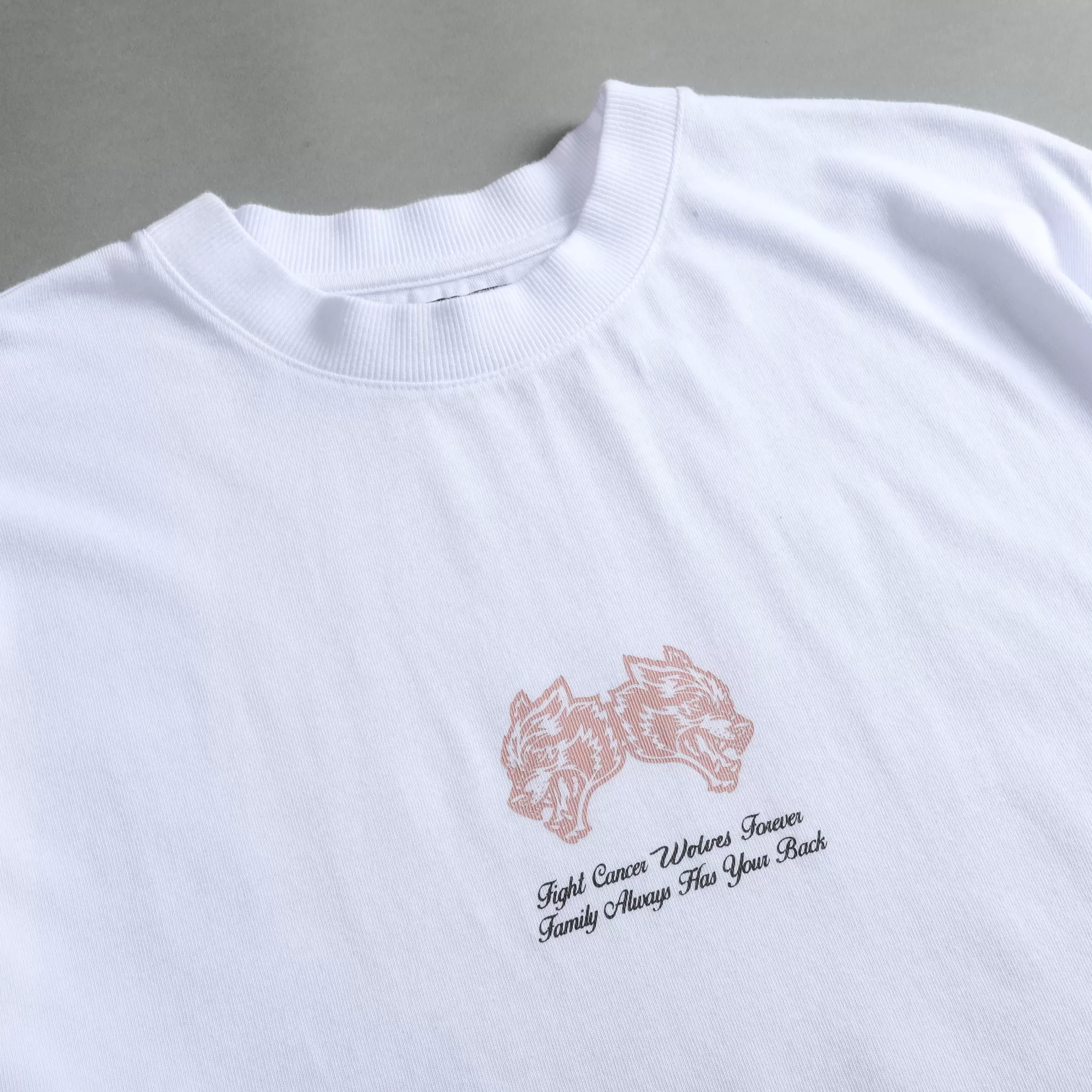 Best Always Have Your Back "Premium" Oversized Tee In White/Light Mauve Men Premium/Oversized Tees