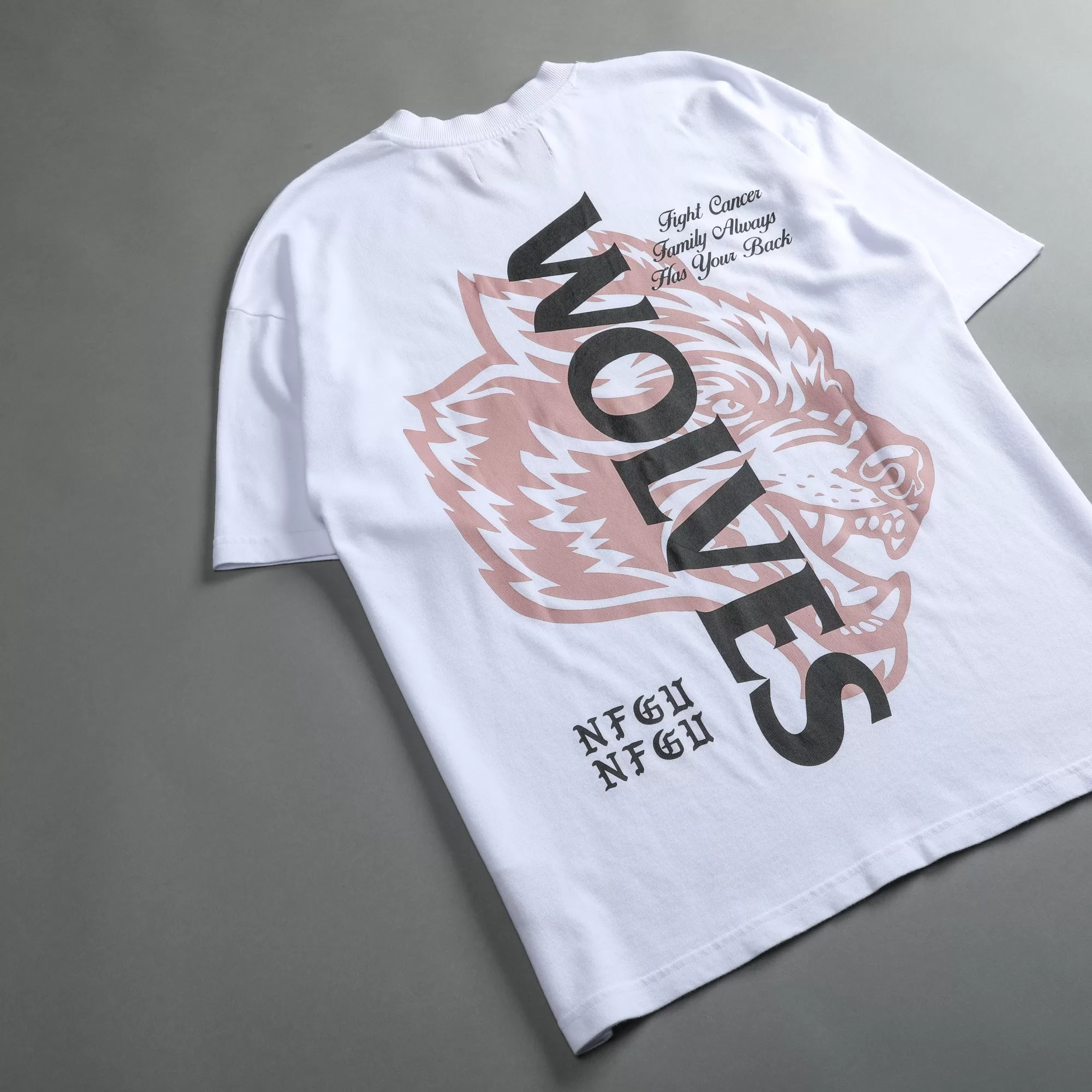 Best Always Have Your Back "Premium" Oversized Tee In White/Light Mauve Men Premium/Oversized Tees