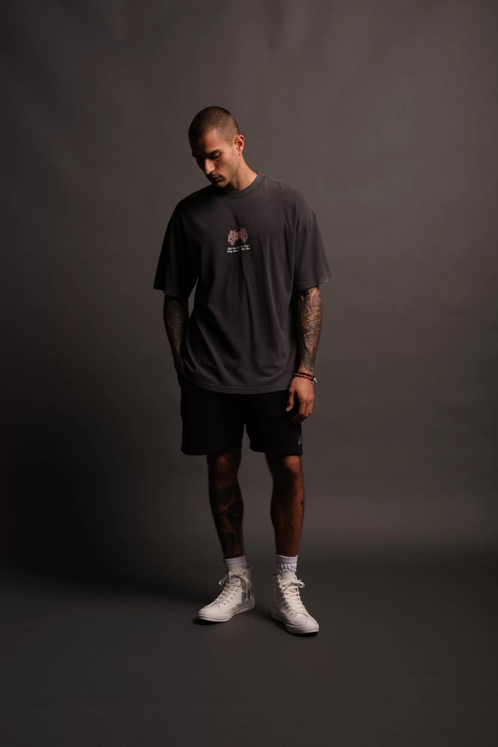 Cheap Always Have Your Back "Premium" Oversized Tee In Wolf Gray Men Premium/Oversized Tees