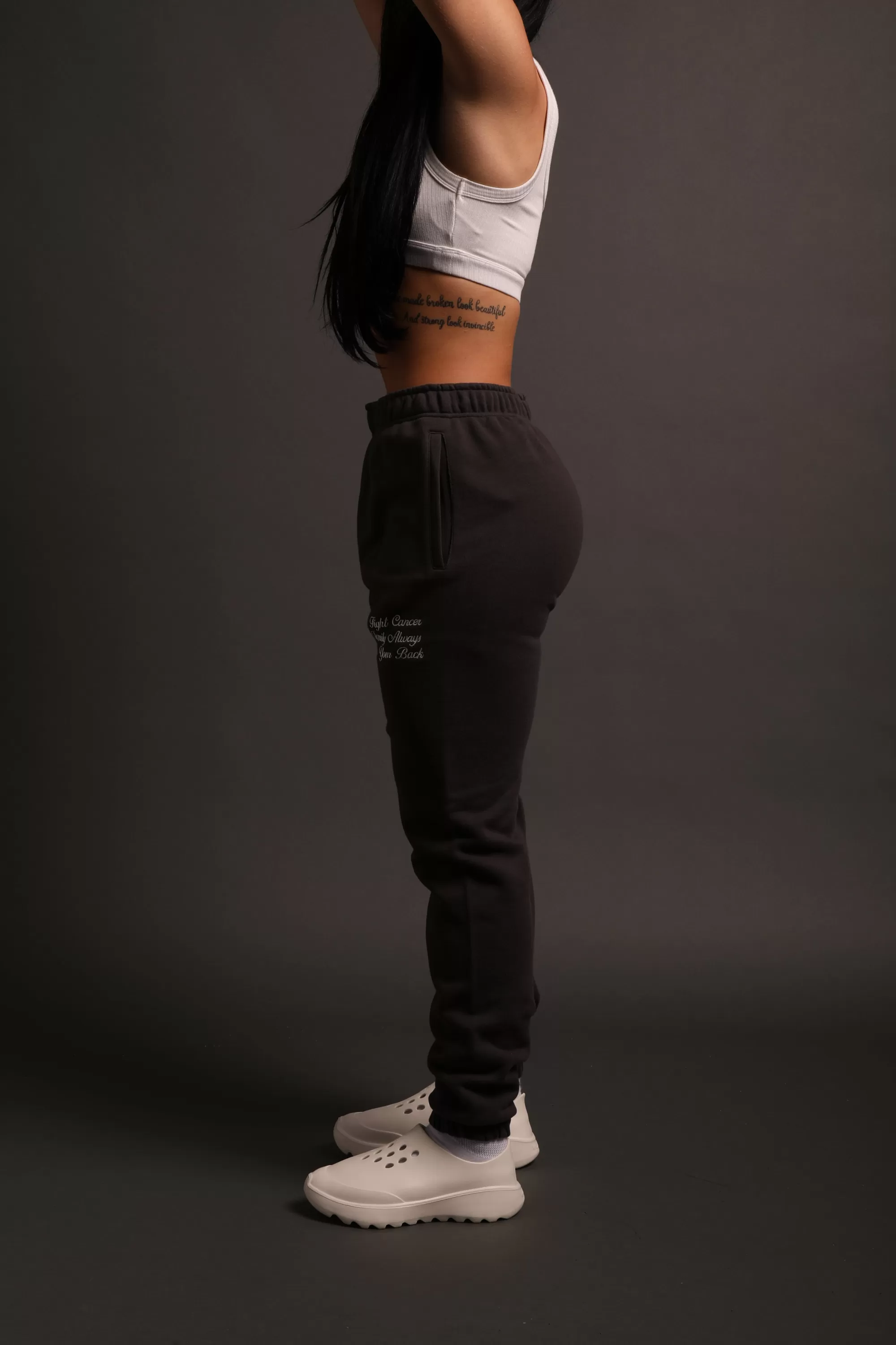 Best Always Have Your Back She Post Lounge Sweats In Wolf Gray/Black Women Bottoms