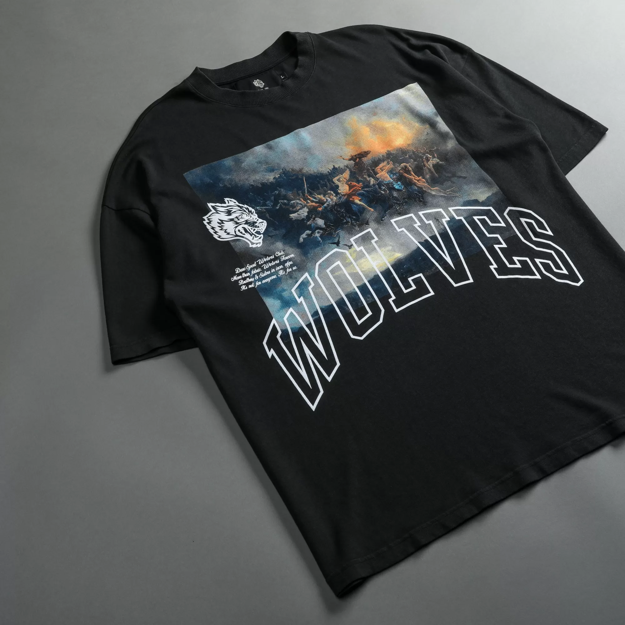 Online At The Gates "Premium" Oversized Tee In Black Men Premium/Oversized Tees