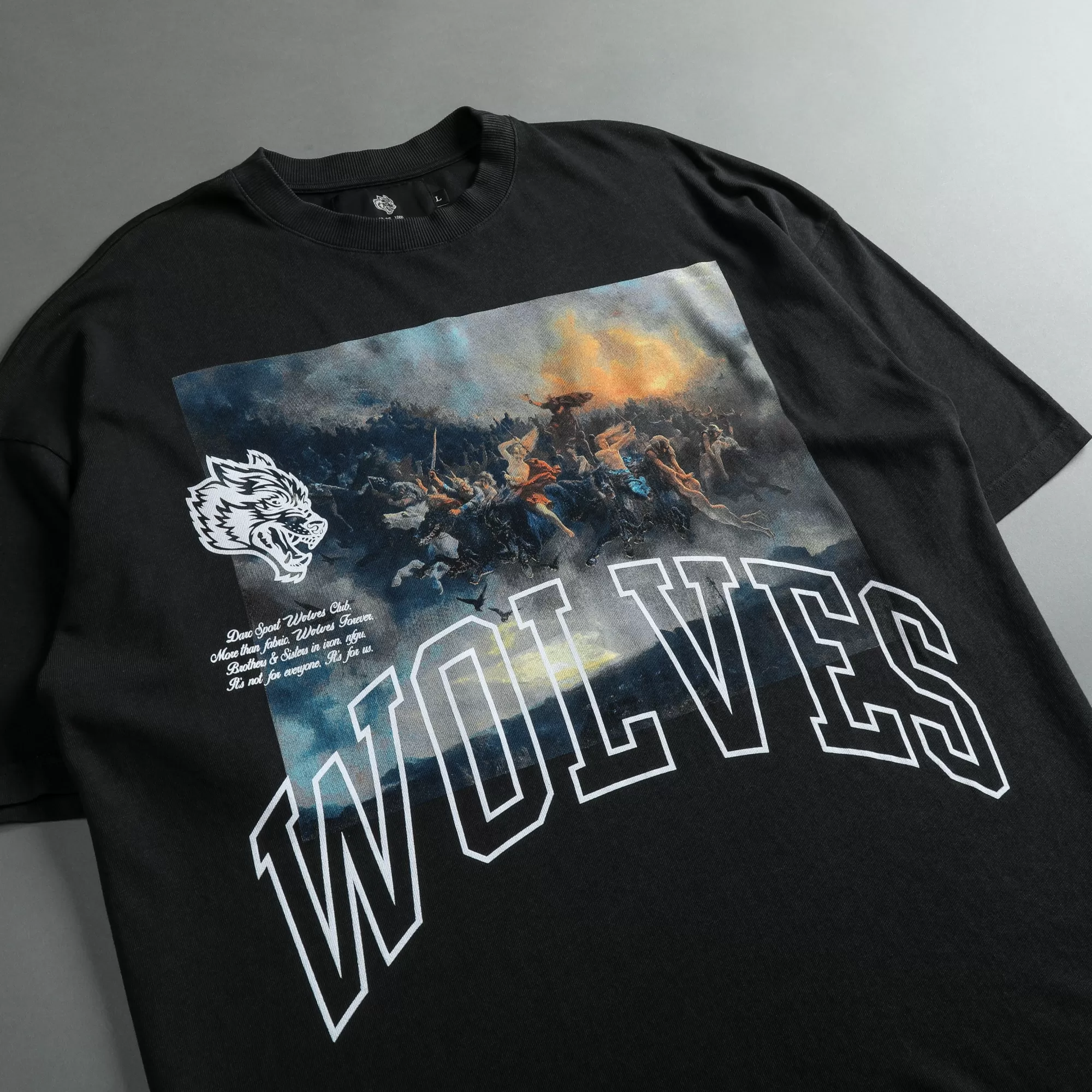 Online At The Gates "Premium" Oversized Tee In Black Men Premium/Oversized Tees