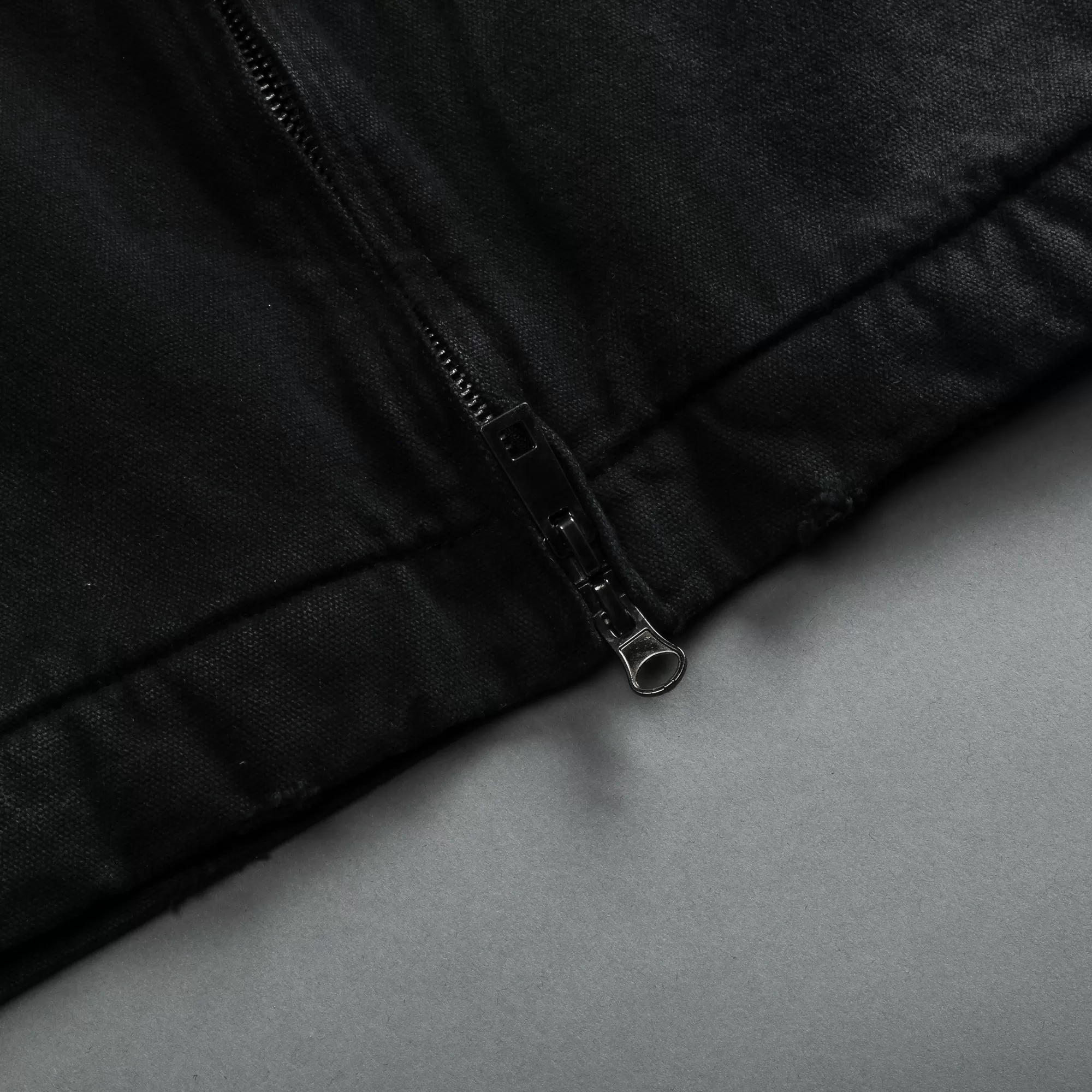Shop Been Through It Hard Work Zip Jacket In Distressed Black Men Jackets/Outerwear