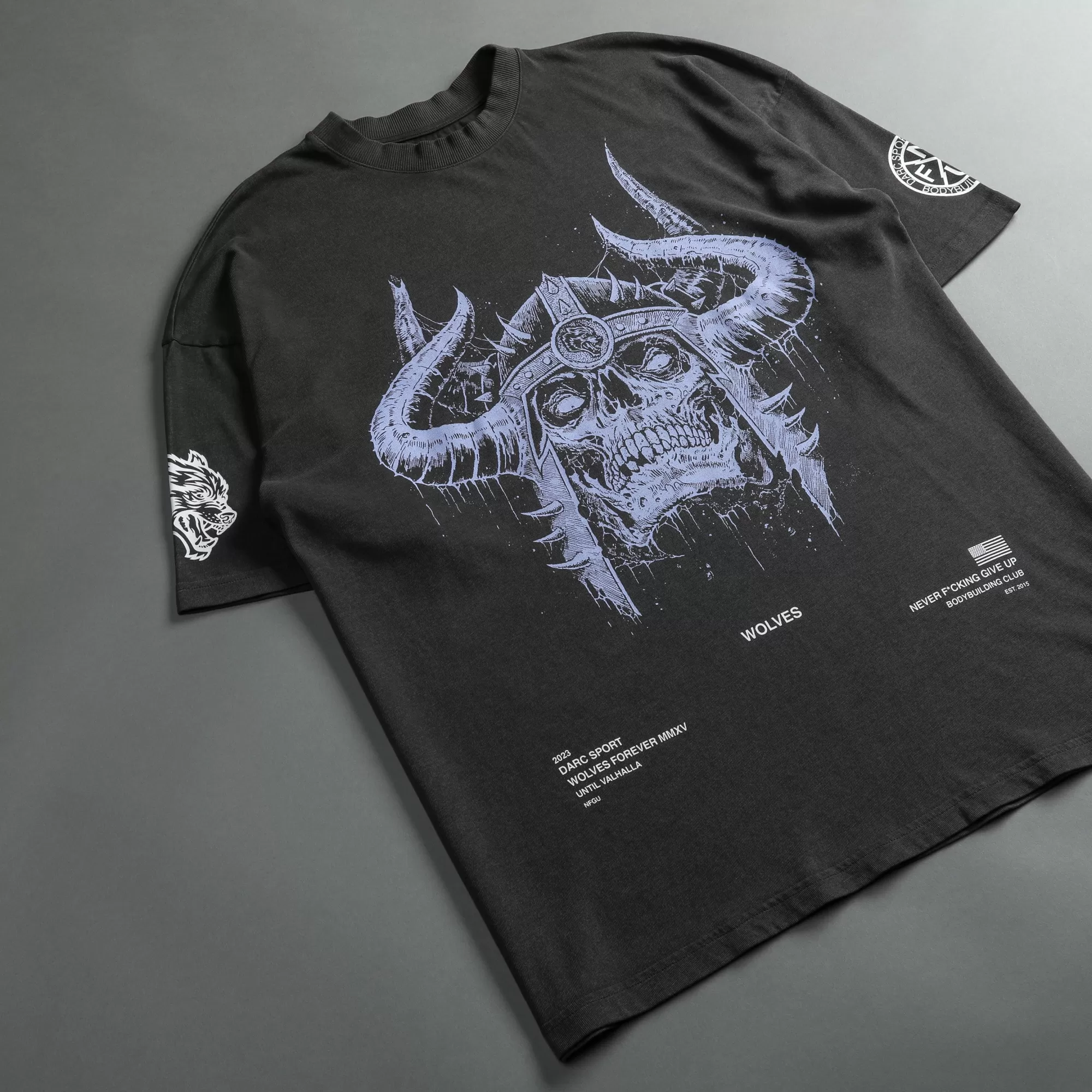 Shop Berserk "Premium Vintage" Oversized Tee In Wolf Gray Men Premium/Oversized Tees