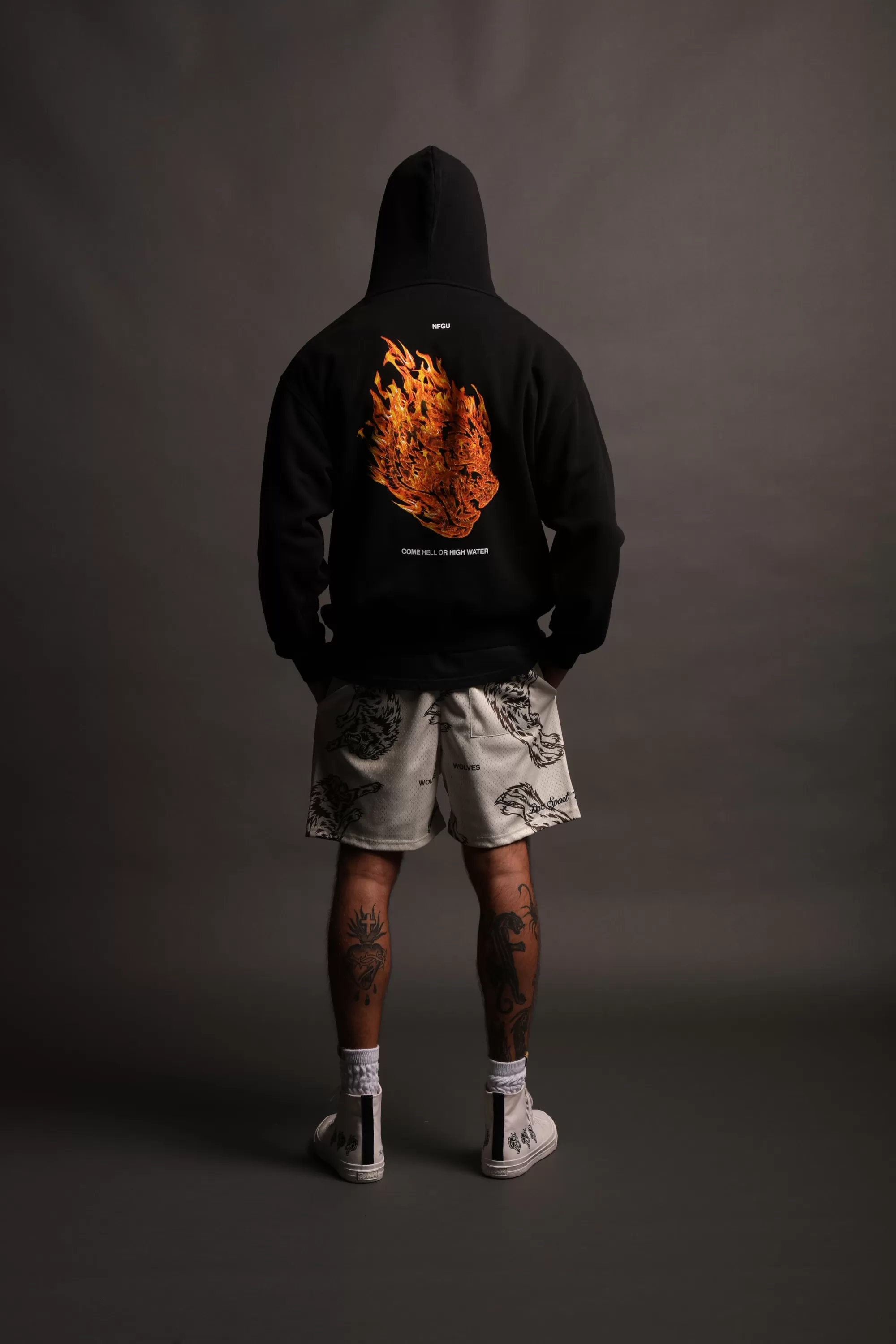 Flash Sale Come Hell Or High Water "Pierce" Hoodie In Pigment Black Men Pierce Hoodies