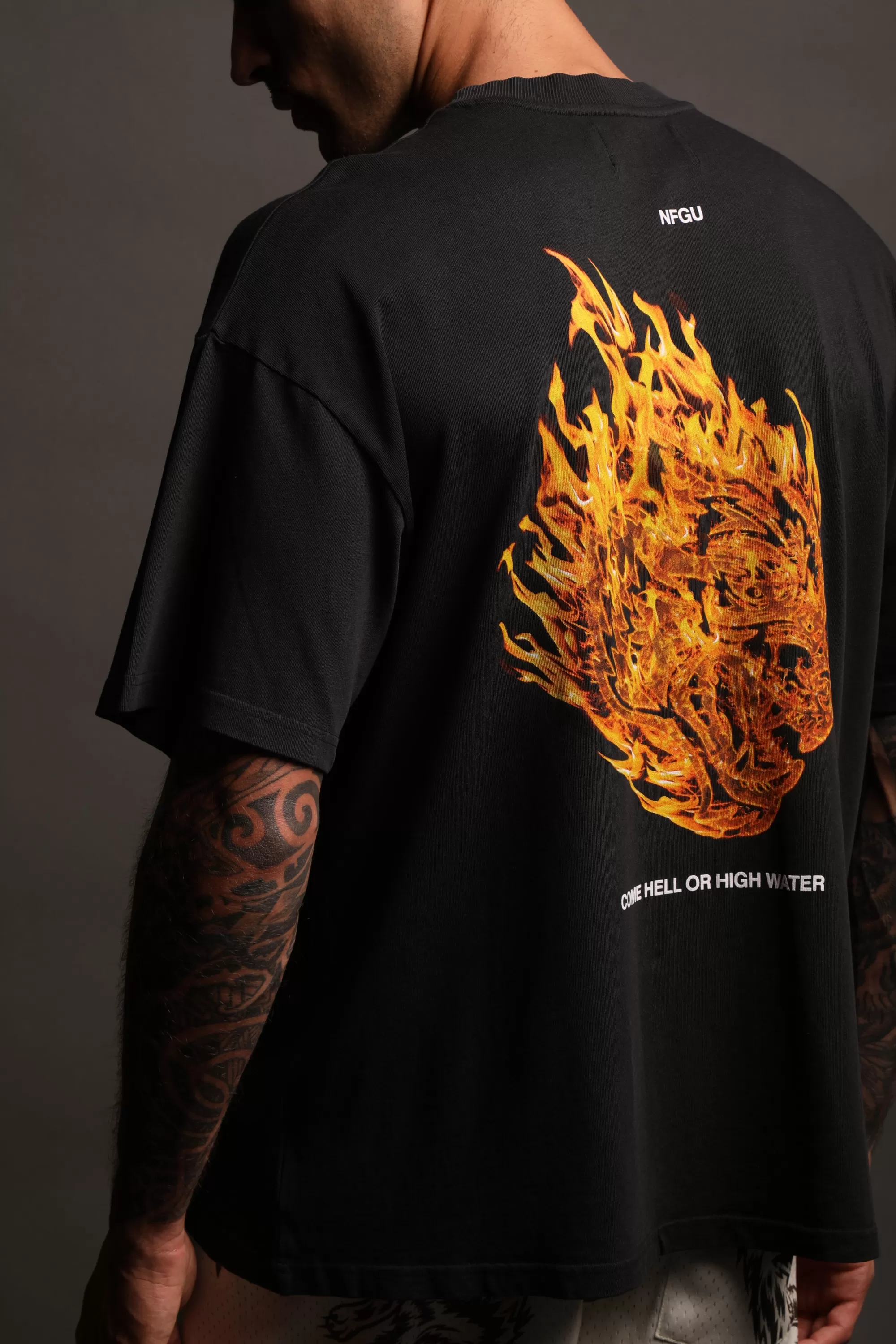 Store Come Hell Or High Water "Premium" Oversized Tee In Black Men Premium/Oversized Tees