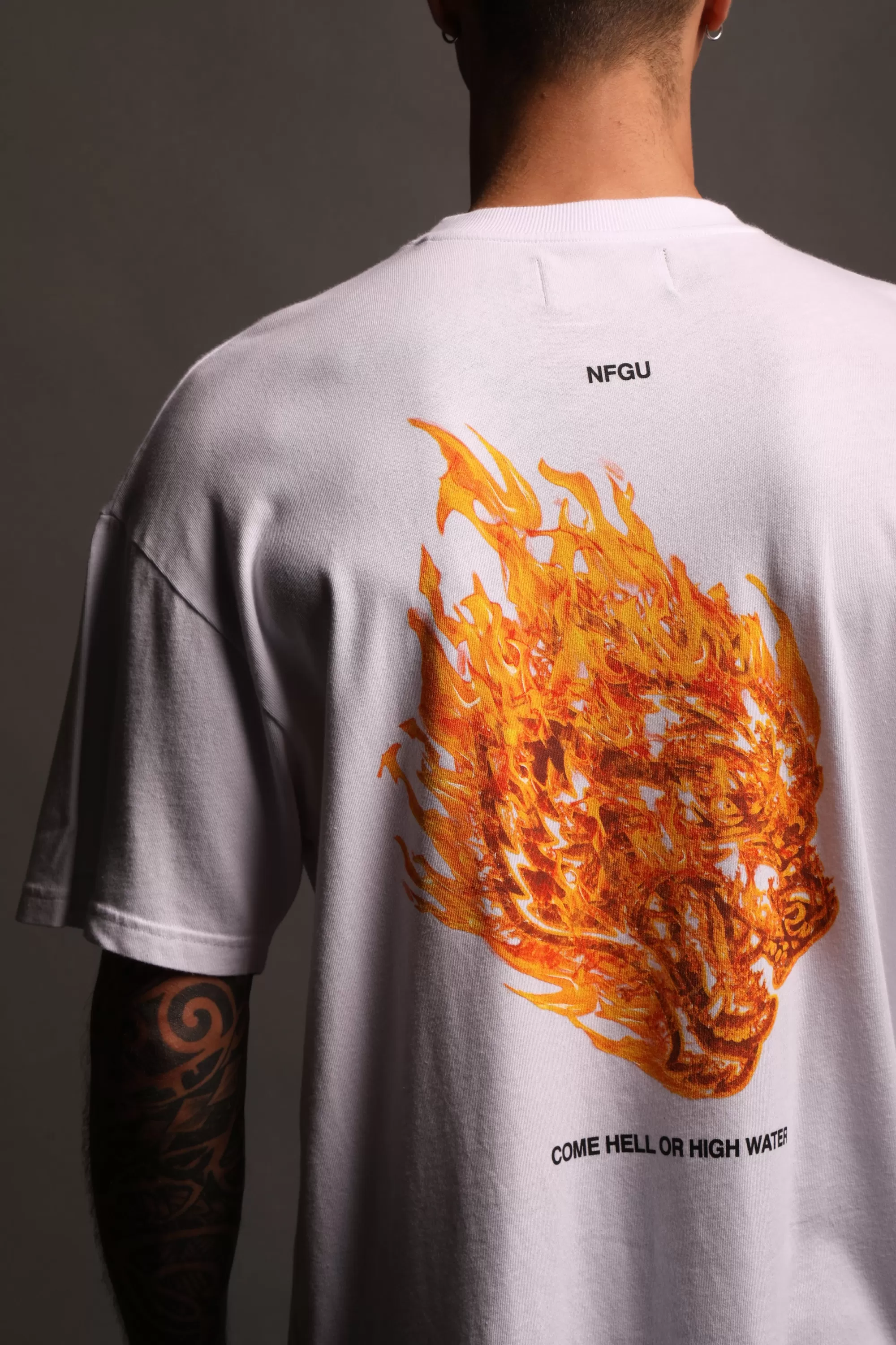 Discount Come Hell Or High Water "Premium" Oversized Tee In White Men Premium/Oversized Tees