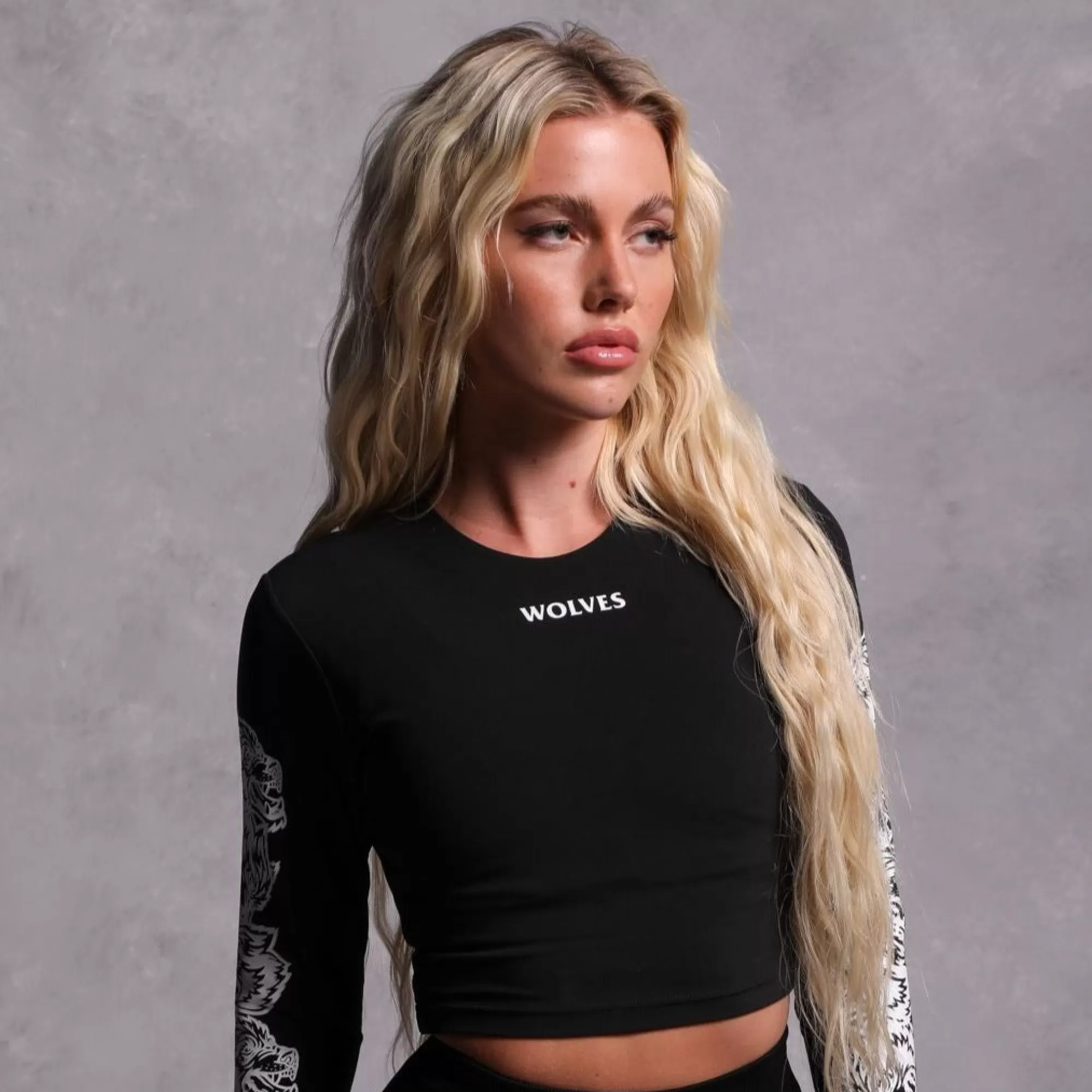 Shop Covered L/S Ava "Energy" Top In Black Women Tops
