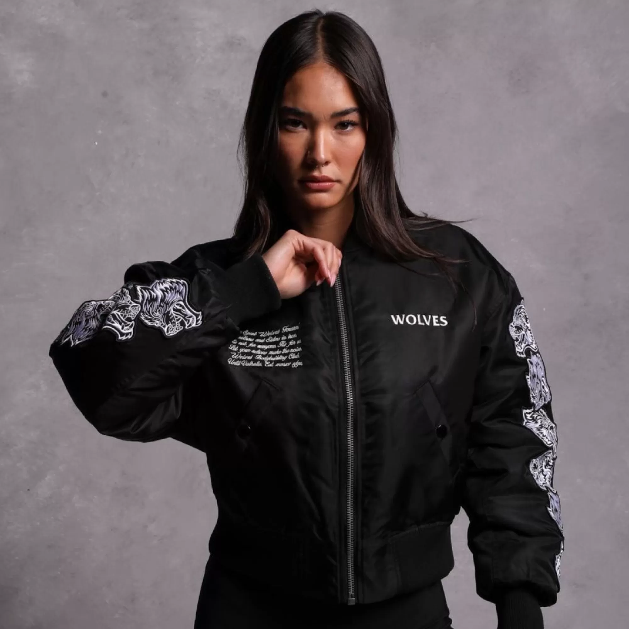 Flash Sale Covered Trin Bomber Jacket In Black Women Tops