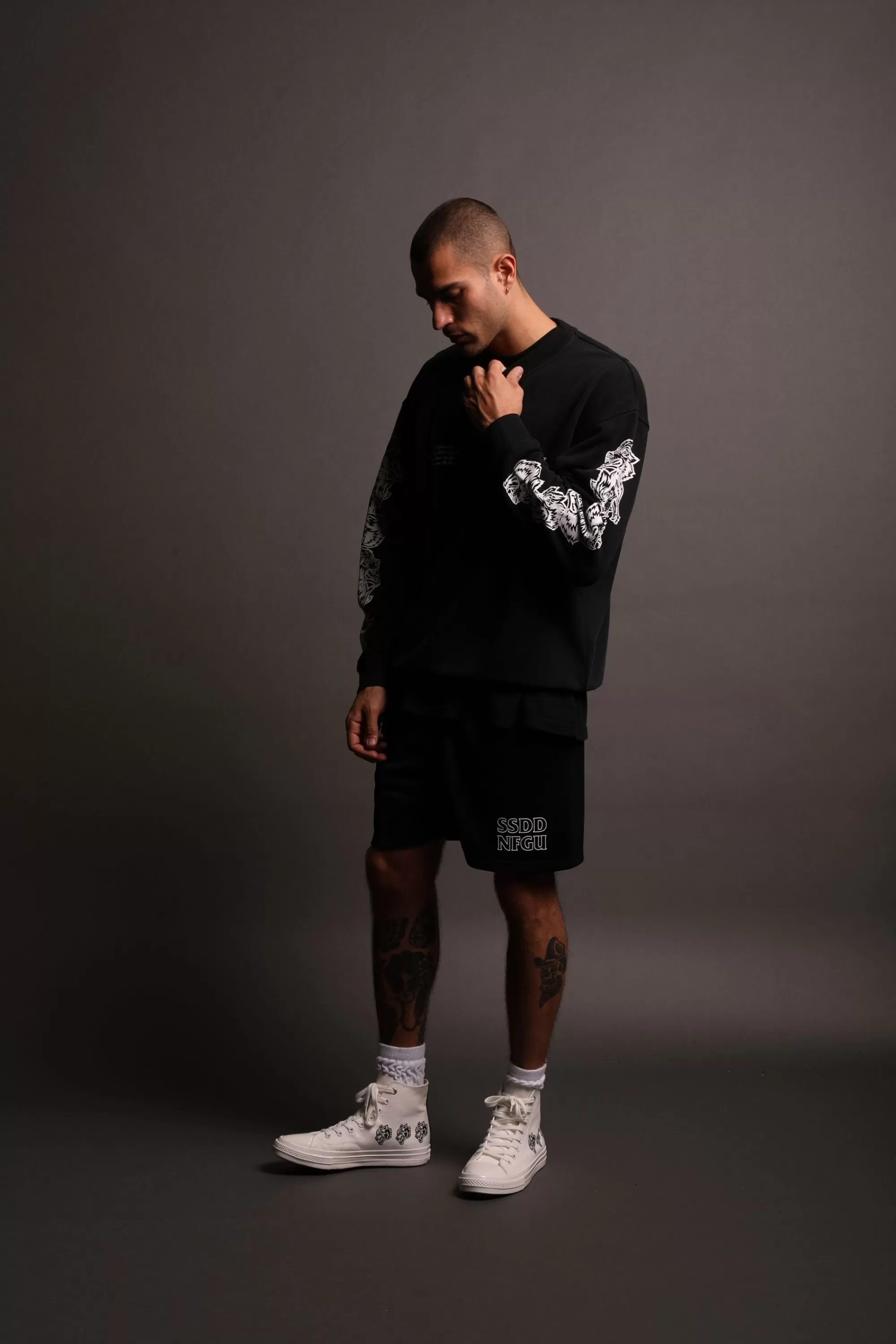 Online Covered "Vintage Cornell" Crewneck In Black Men Crewnecks