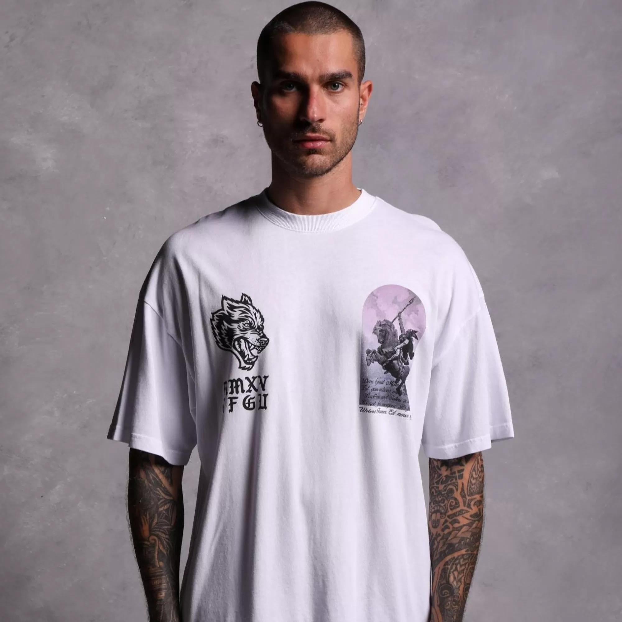 Store Destined "Premium" Oversized Unisex Tee In White Men Premium/Oversized Tees