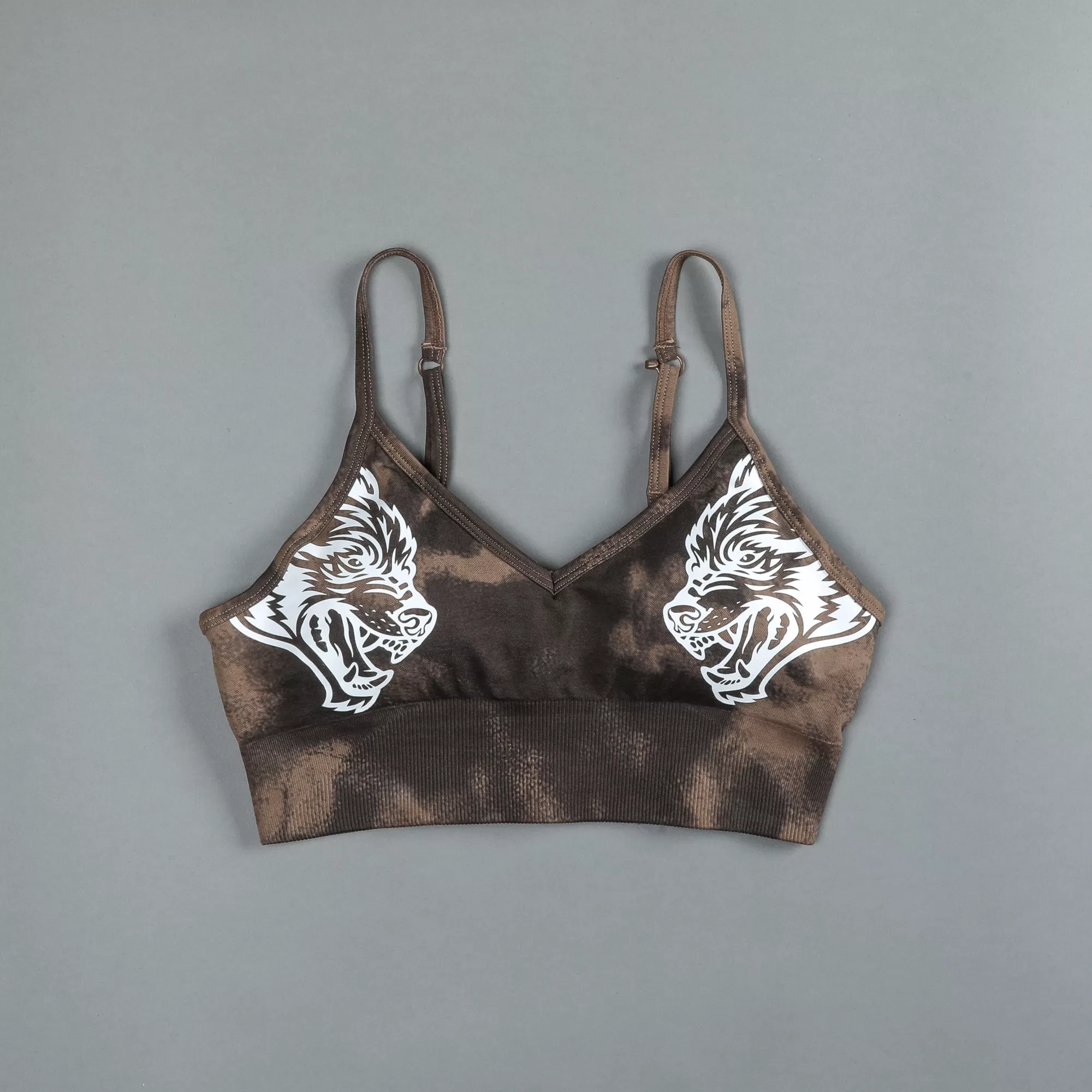 Store Dual "Everson Seamless" Sports Bra In Mojave Brown Jumbo Marble Women Bras