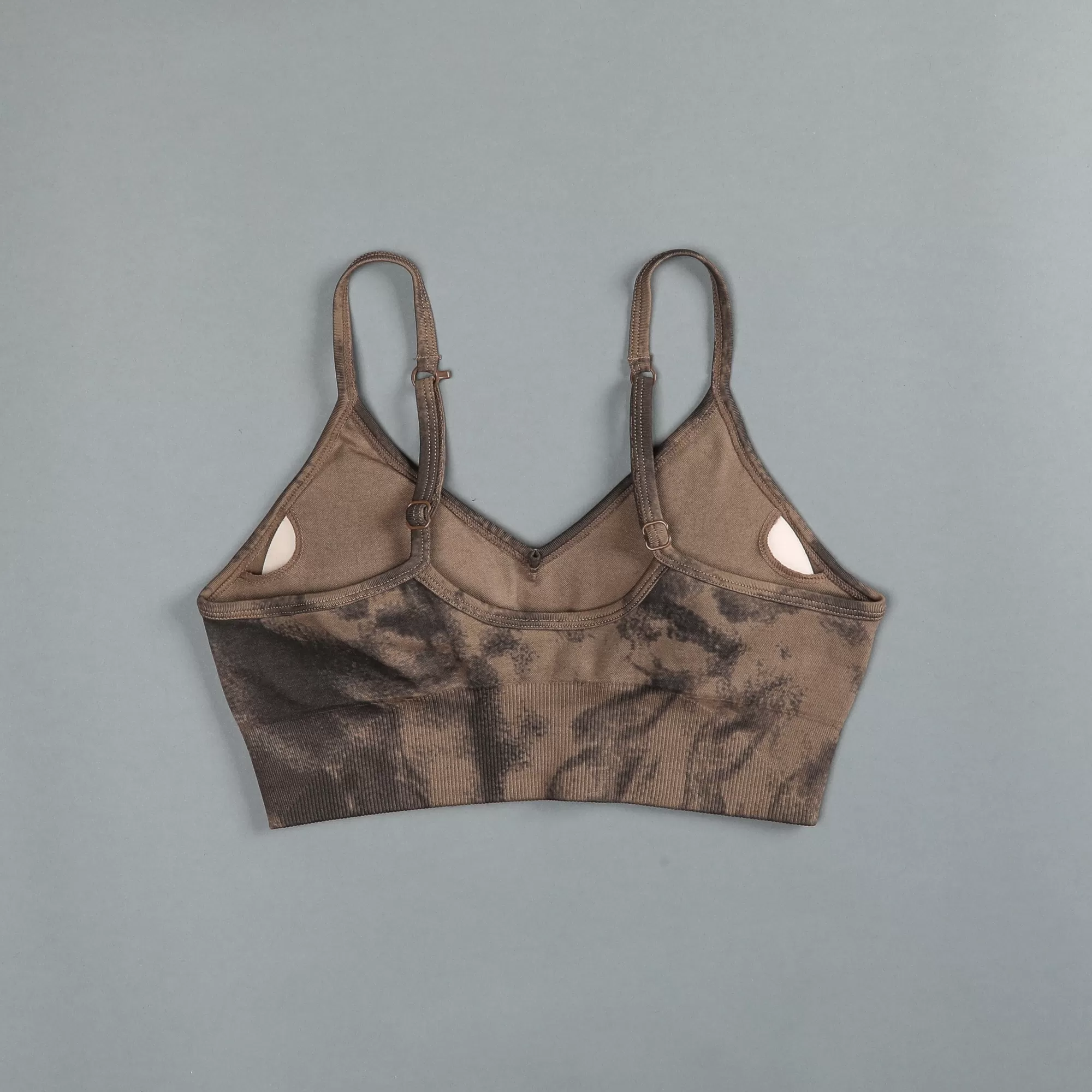 Cheap Dual "Everson Seamless" Sports Bra In Mojave Brown Jumbo Marble Women Seamless