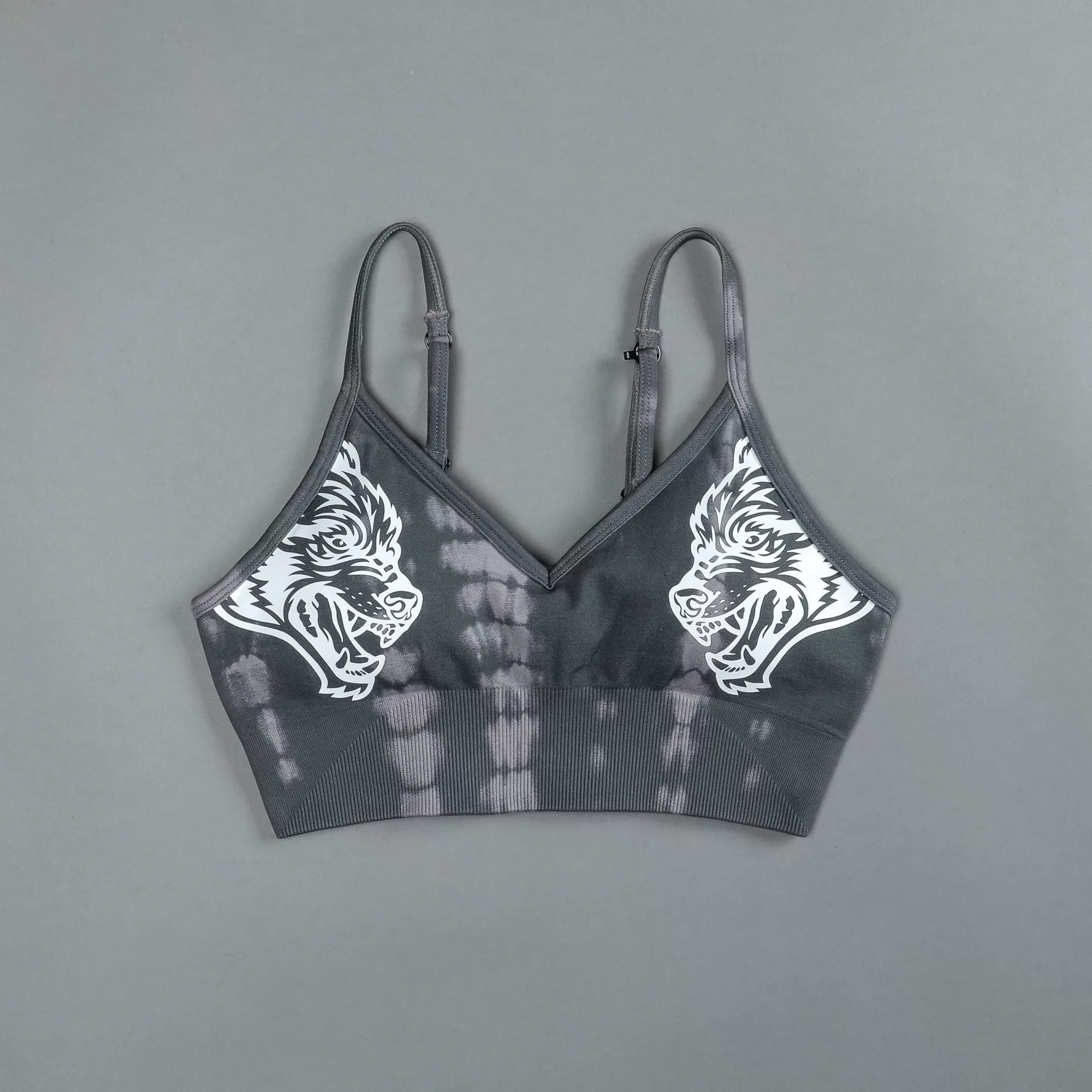 Sale Dual "Everson Seamless" Sports Bra In Pearl Gray Serpent Women Bras