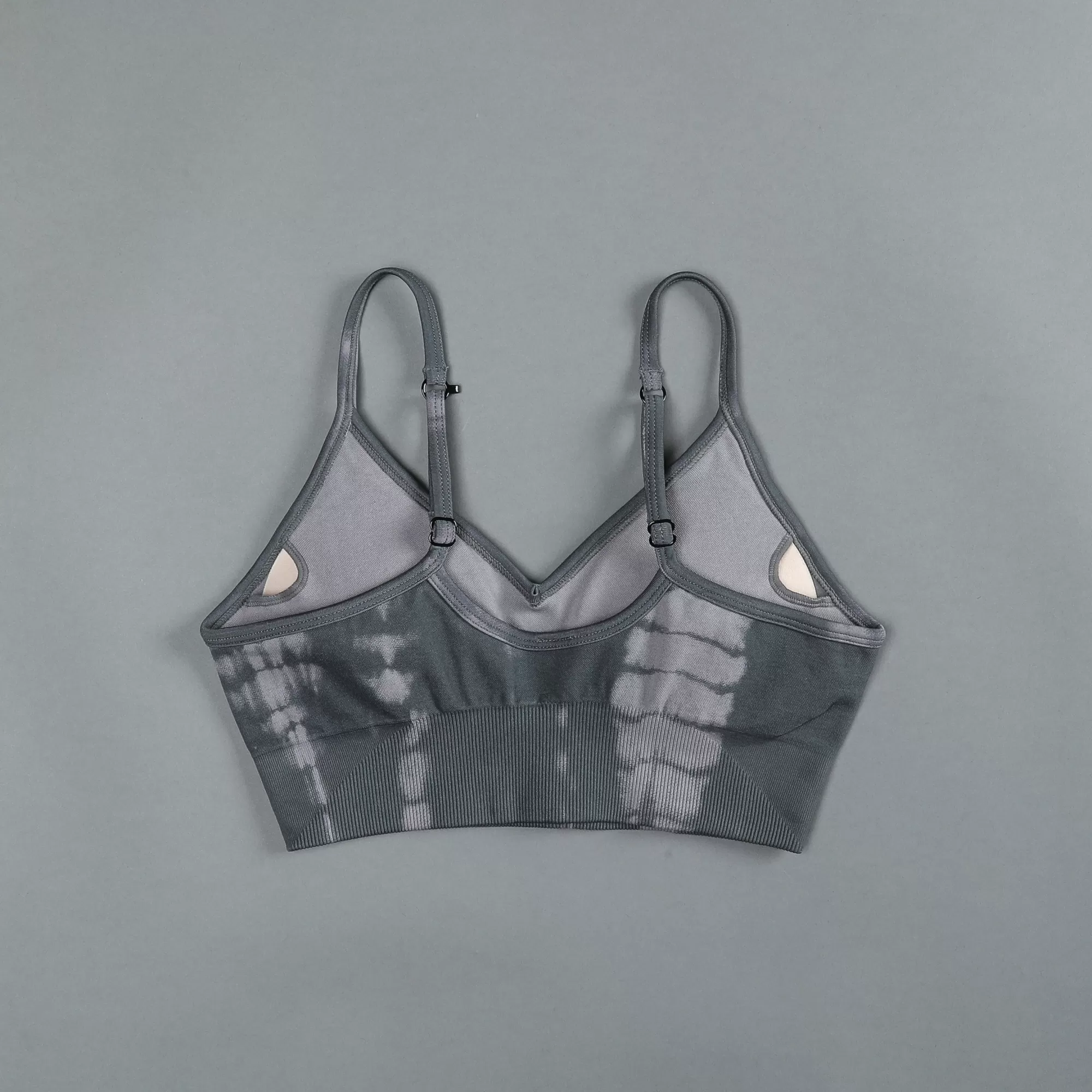 Sale Dual "Everson Seamless" Sports Bra In Pearl Gray Serpent Women Bras