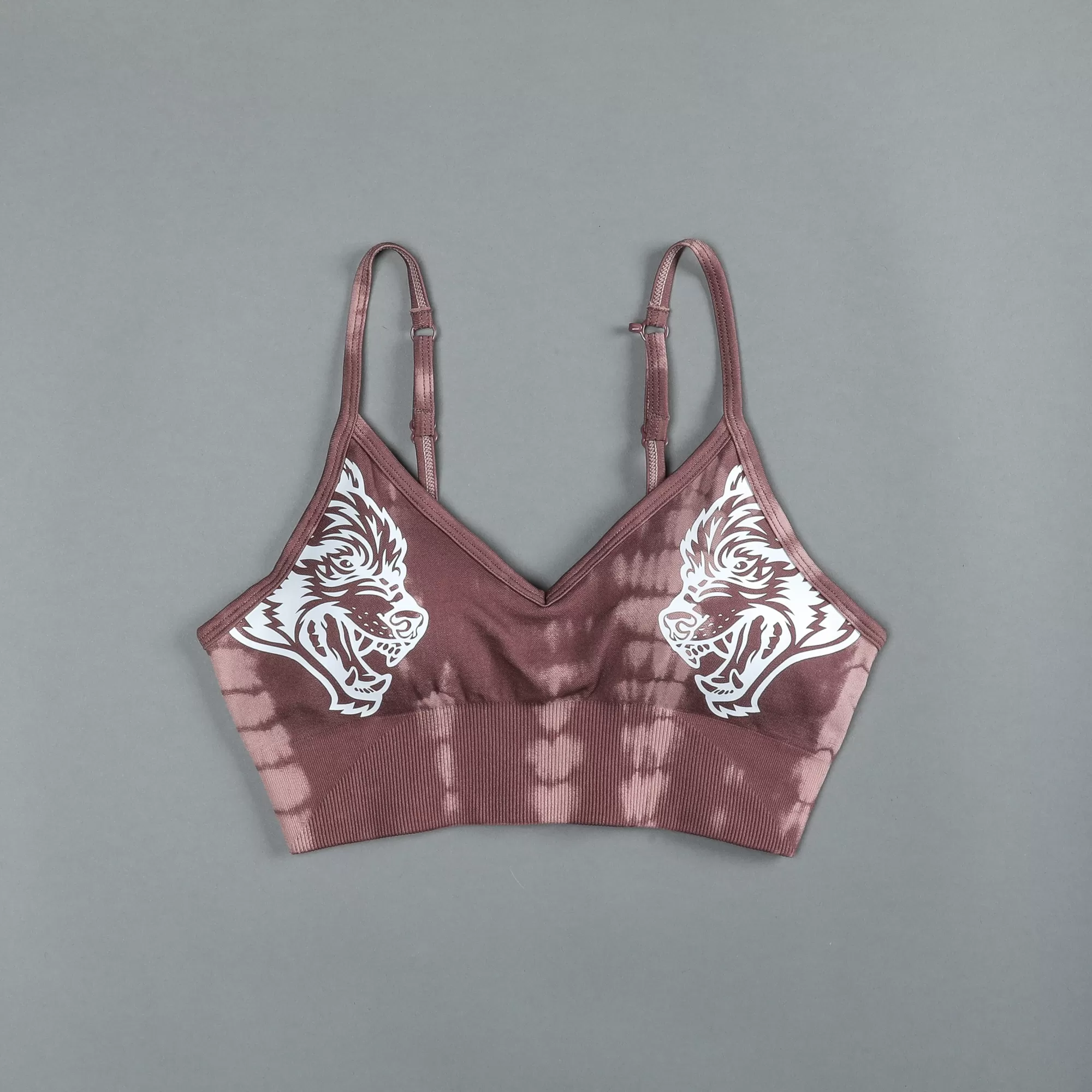 Shop Dual "Everson Seamless" Sports Bra In Tonal Mauve Serpent Women Tops