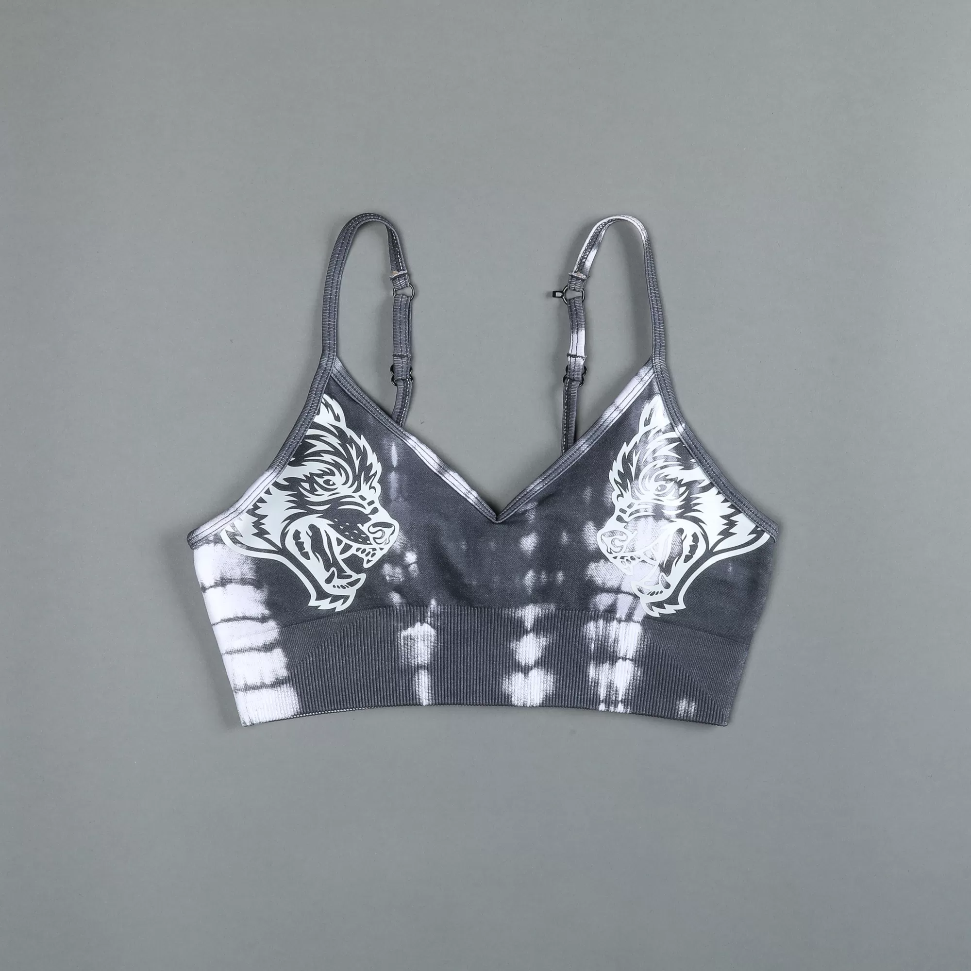 Cheap Dual "Everson Seamless" Sports Bra In Wolf Gray Serpent Women Bras