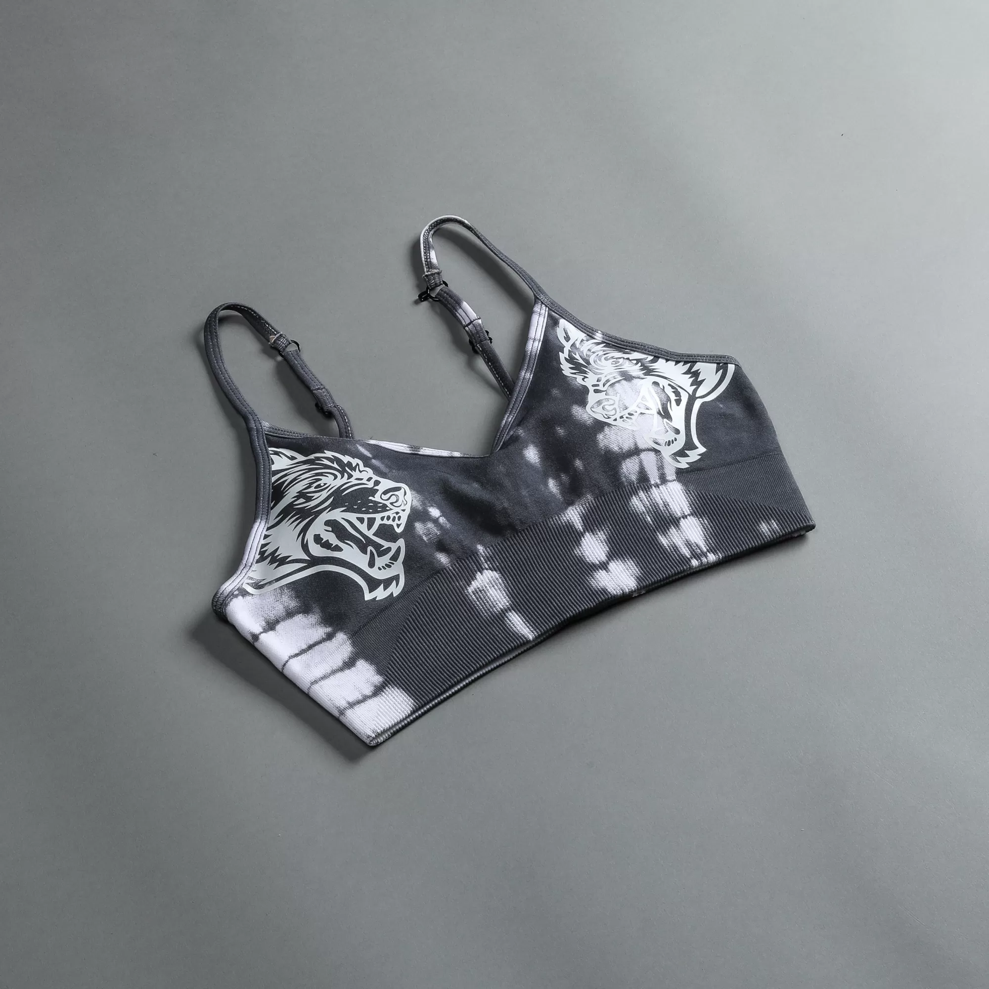 Cheap Dual "Everson Seamless" Sports Bra In Wolf Gray Serpent Women Bras