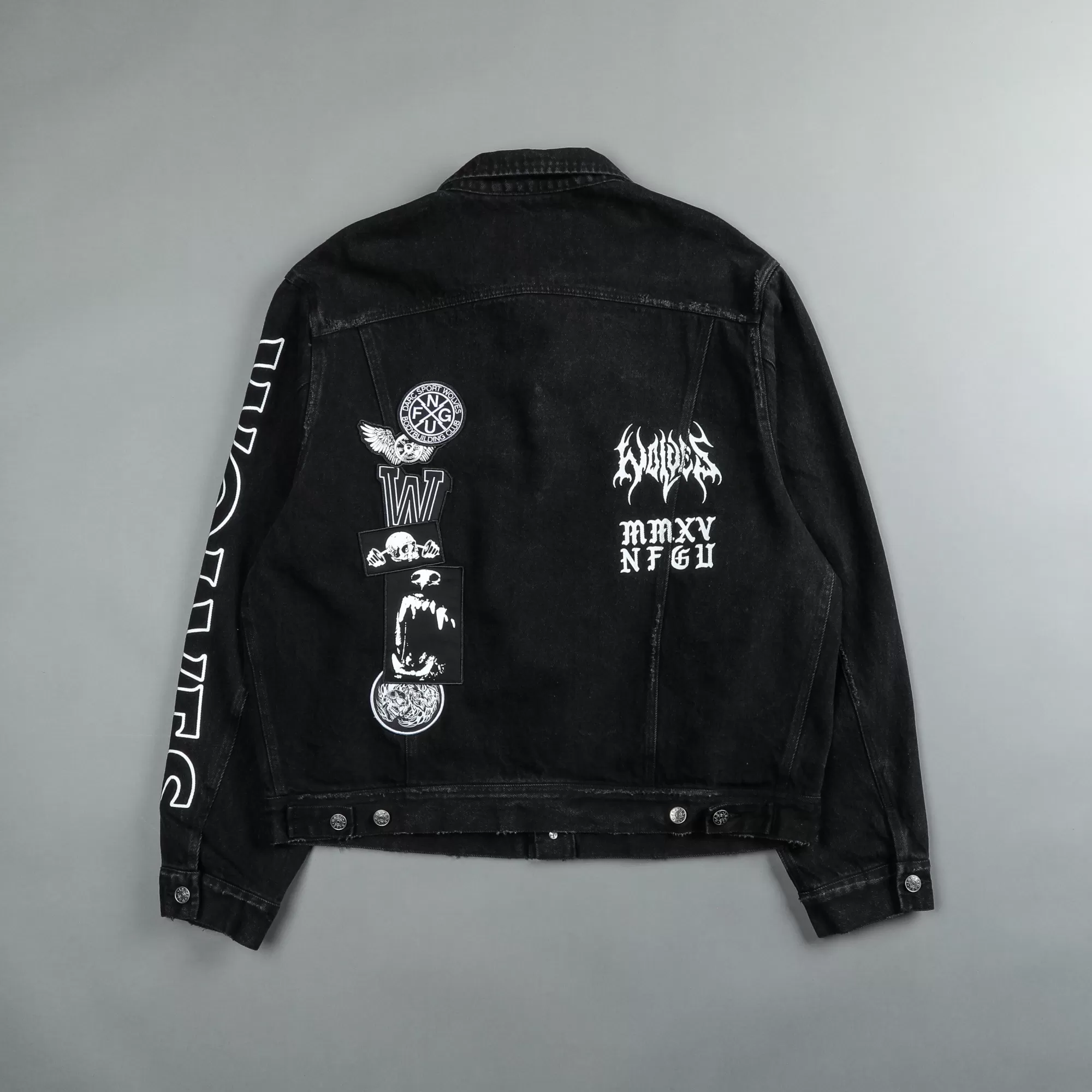 Best Enter Valhalla Clint American Denim Jacket In Vintage Distressed Black Men Jackets/Outerwear