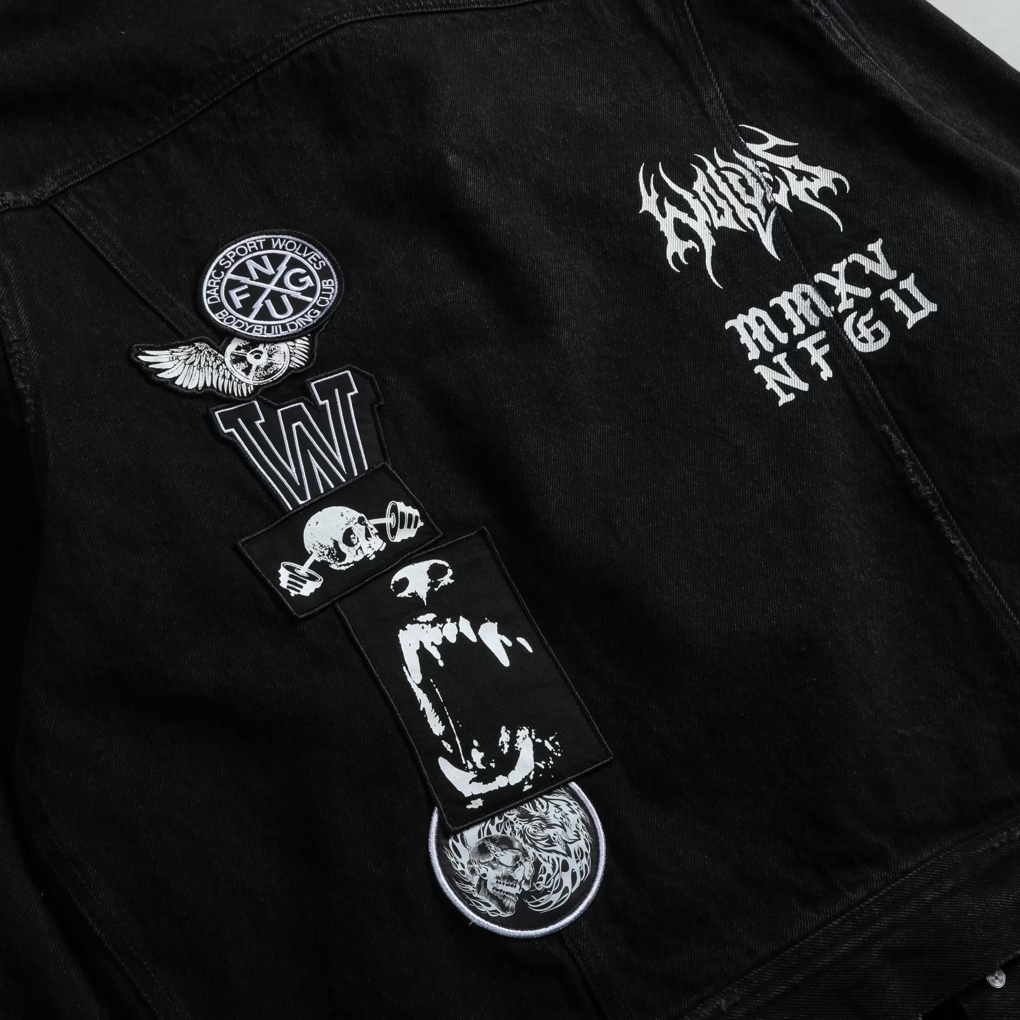 Best Enter Valhalla Clint American Denim Jacket In Vintage Distressed Black Men Jackets/Outerwear