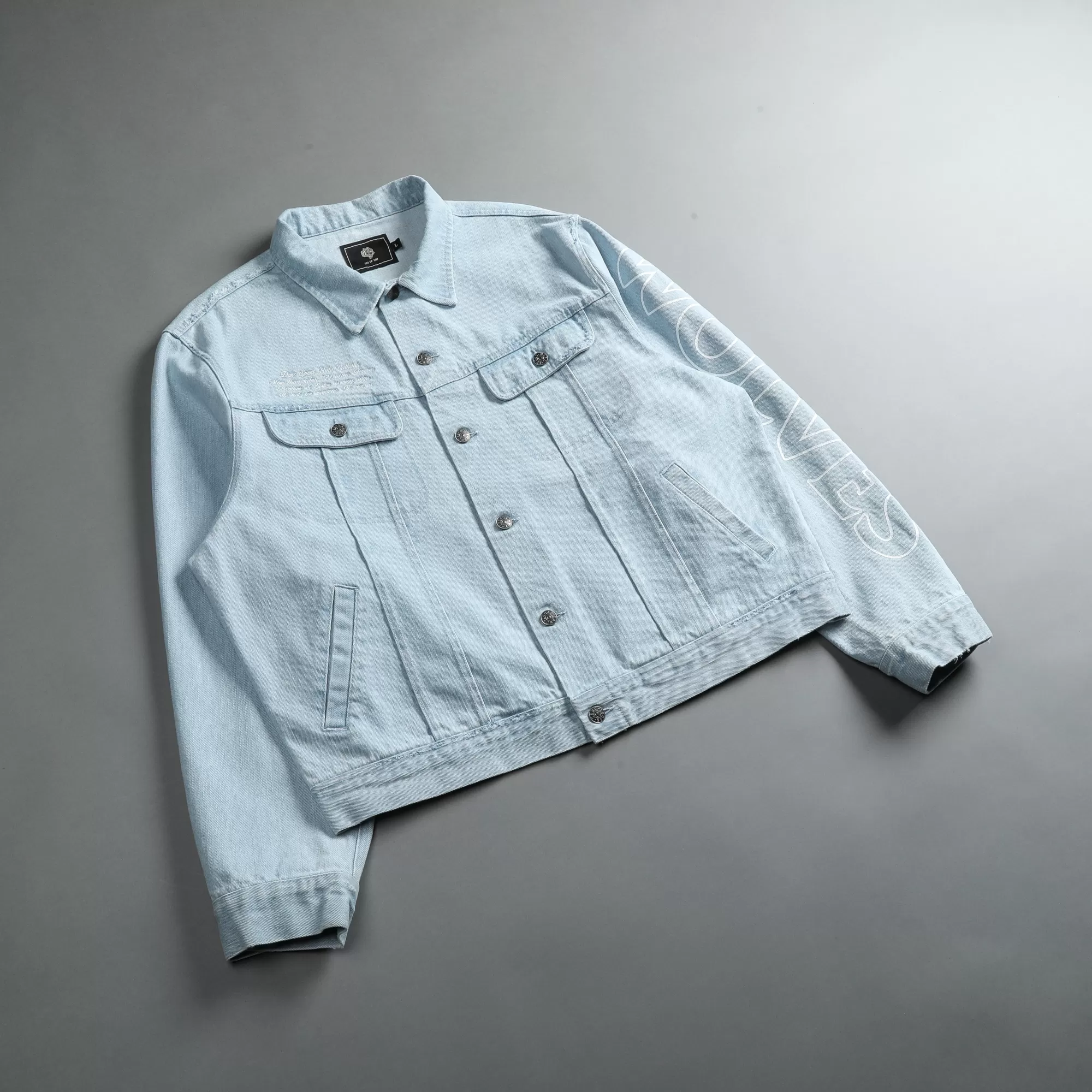 Flash Sale Enter Valhalla Clint American Denim Jacket In Vintage Distressed Blue Men Jackets/Outerwear