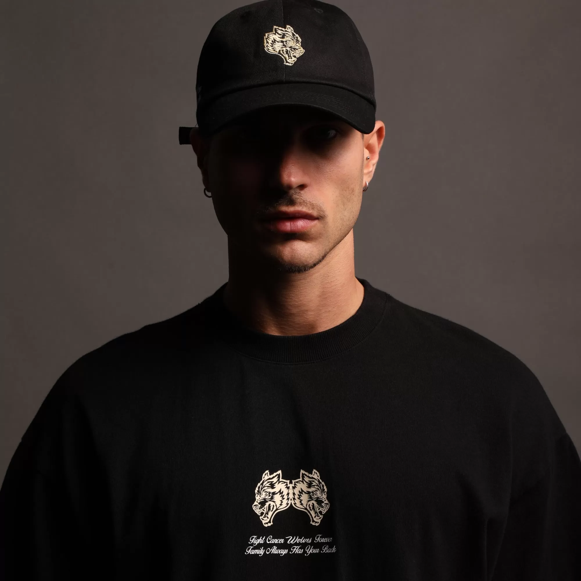Best Sale F Cancer Dad Hat In Black/Cream Headwear