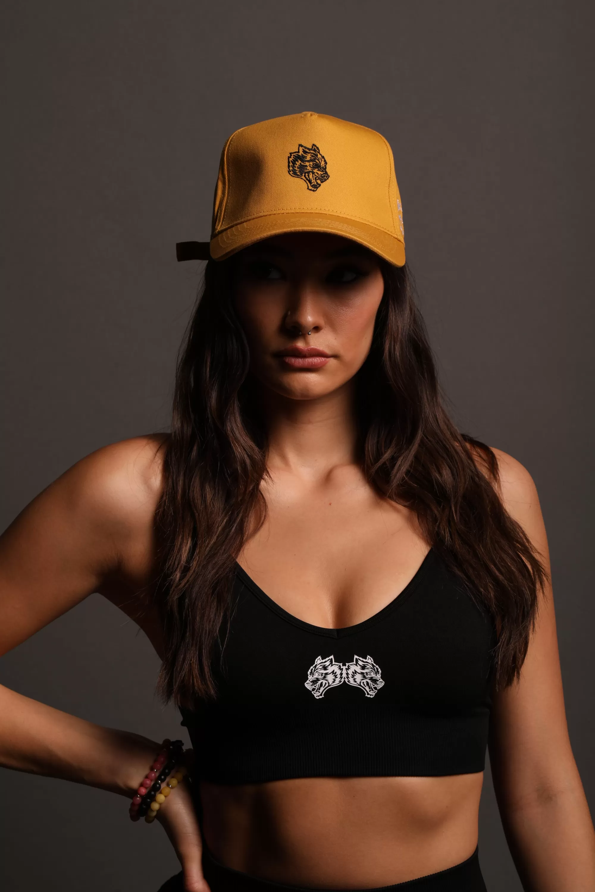 Shop F Cancer X Nfgu 5 Panel Hat In Vintage Gold Headwear