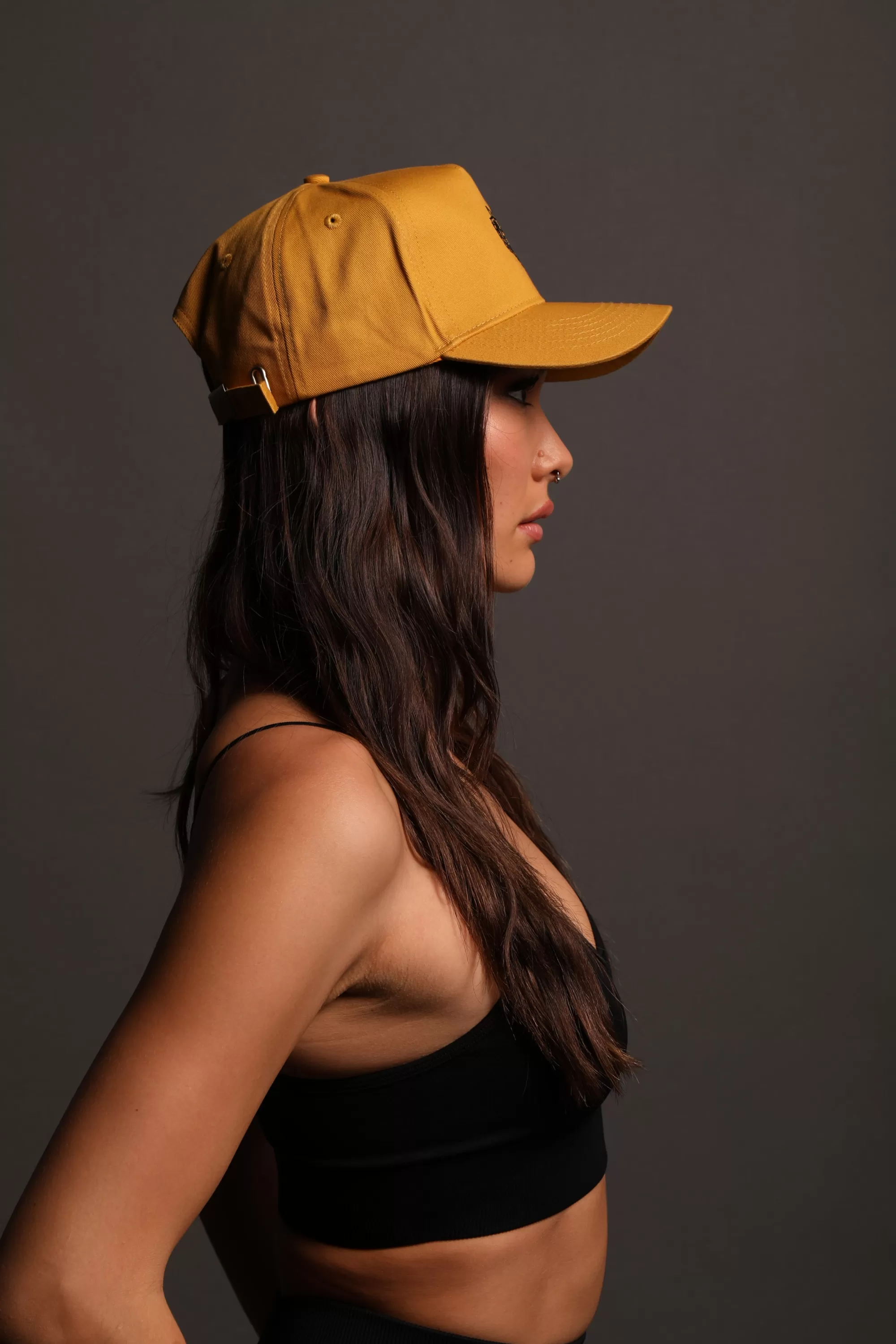 Shop F Cancer X Nfgu 5 Panel Hat In Vintage Gold Headwear
