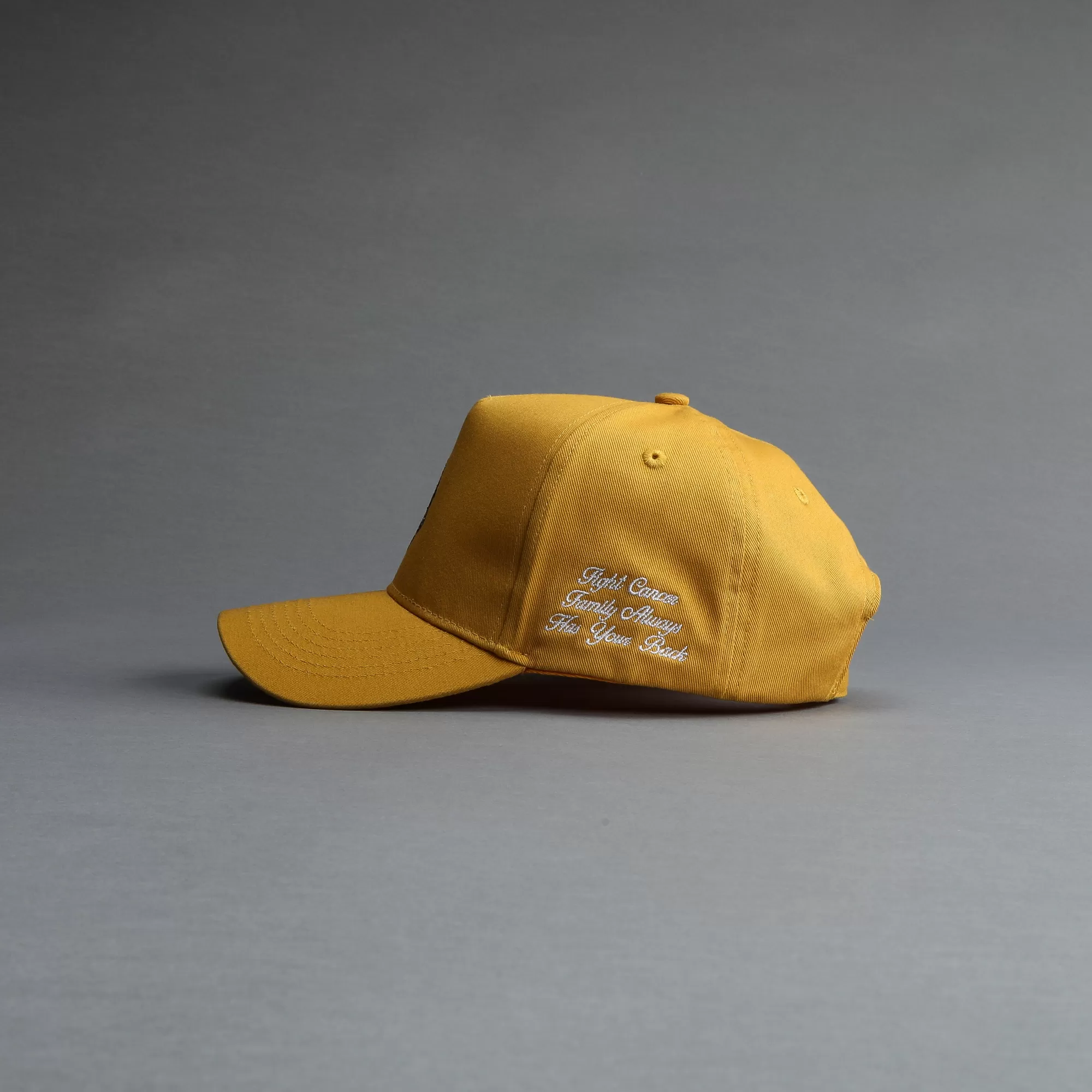 Shop F Cancer X Nfgu 5 Panel Hat In Vintage Gold Headwear