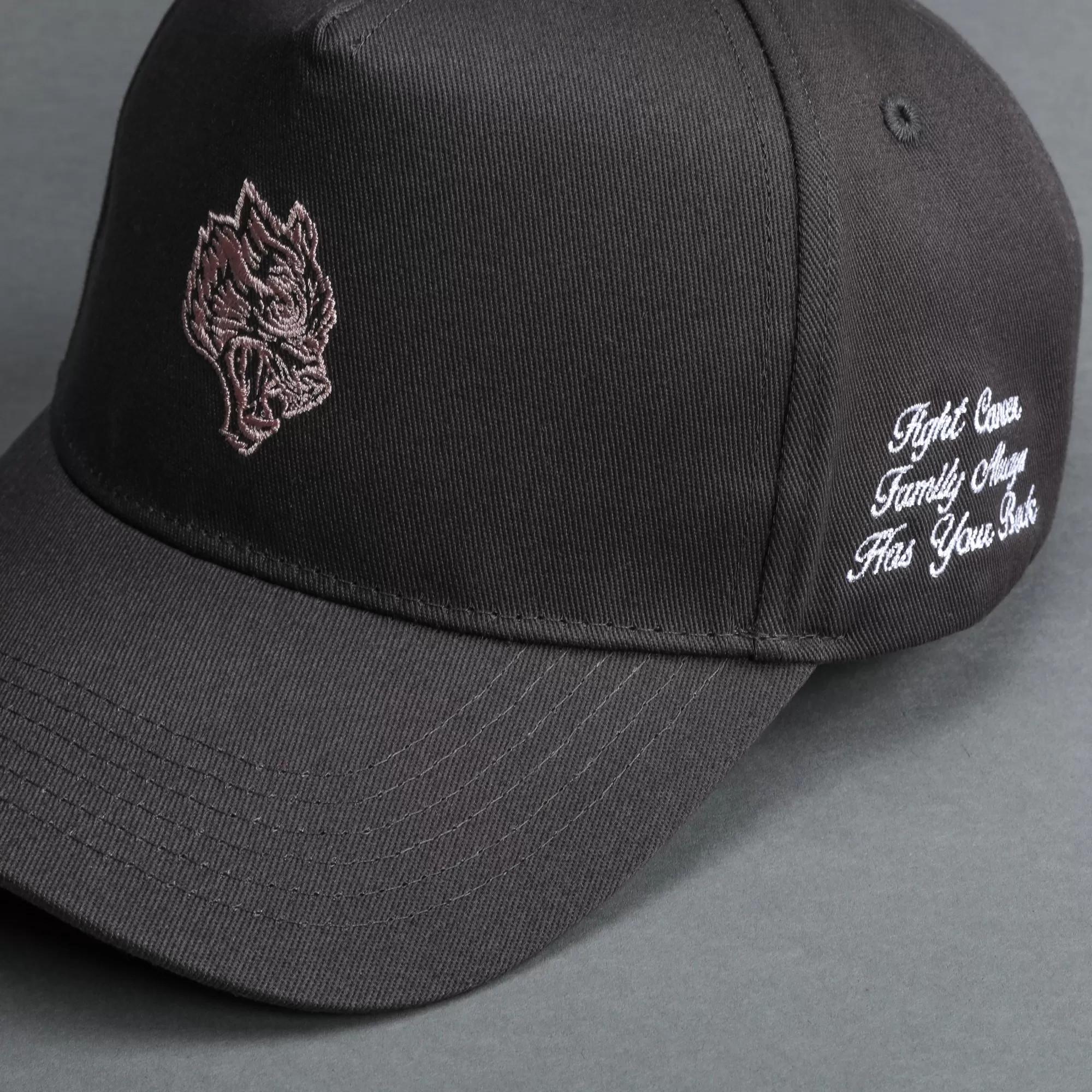 Best F Cancer X Nfgu 5 Panel Hat In Wolf Gray/Light Mauve Headwear
