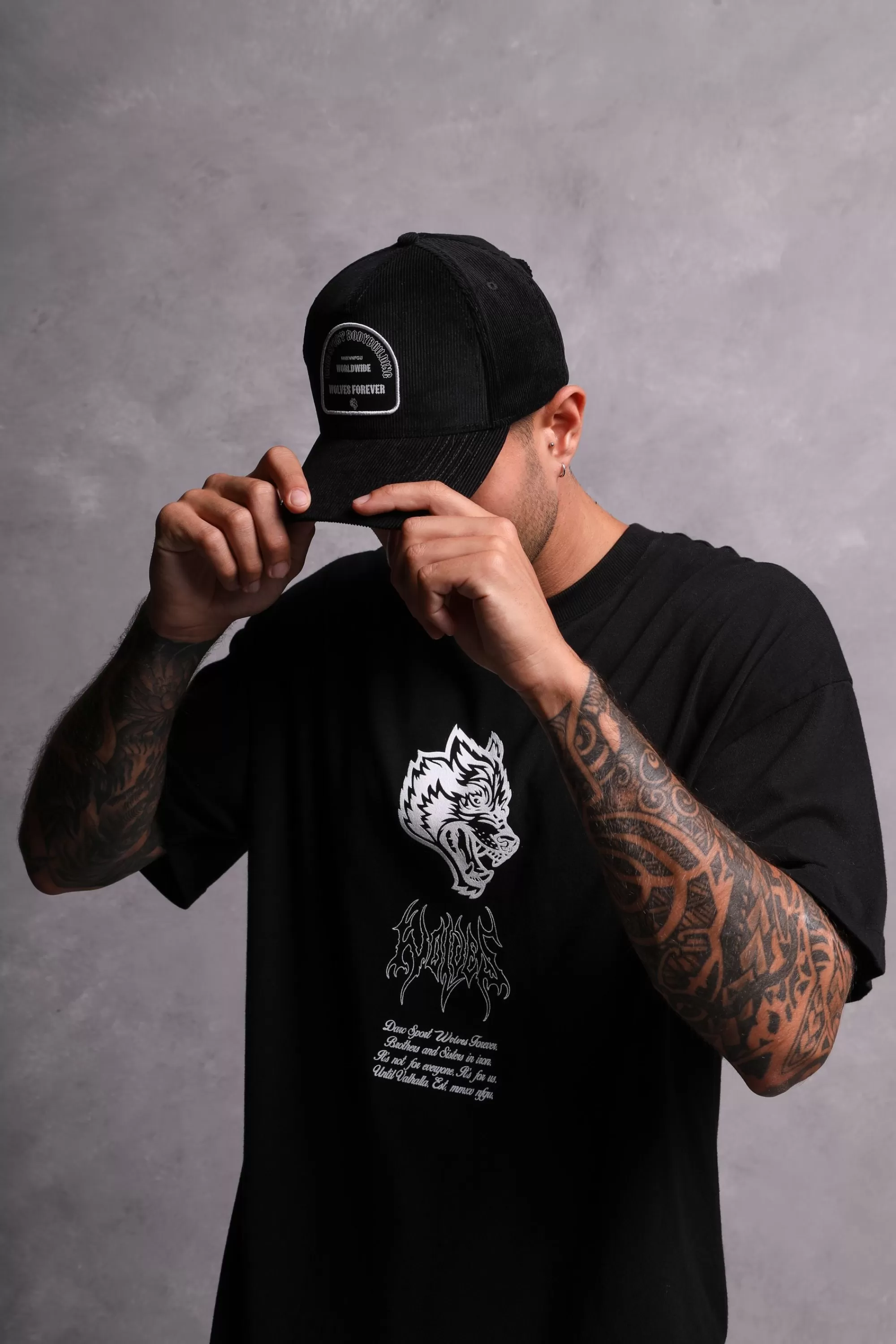 Best Sale Feed Patch Corduroy 5 Panel Hat In Black Headwear