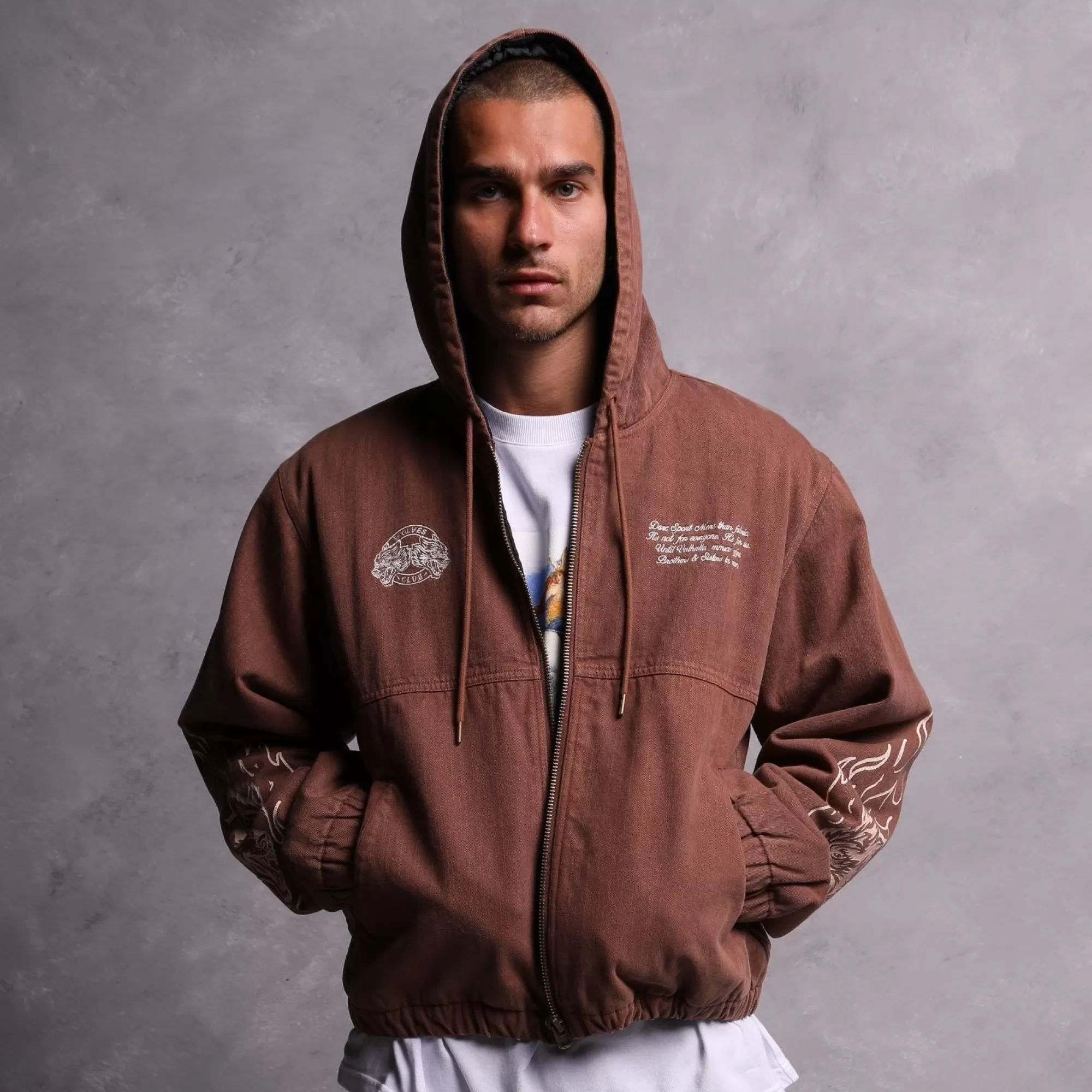 Discount Fired Up Calaway Jacket In Distressed Norse Brown Men Jackets/Outerwear