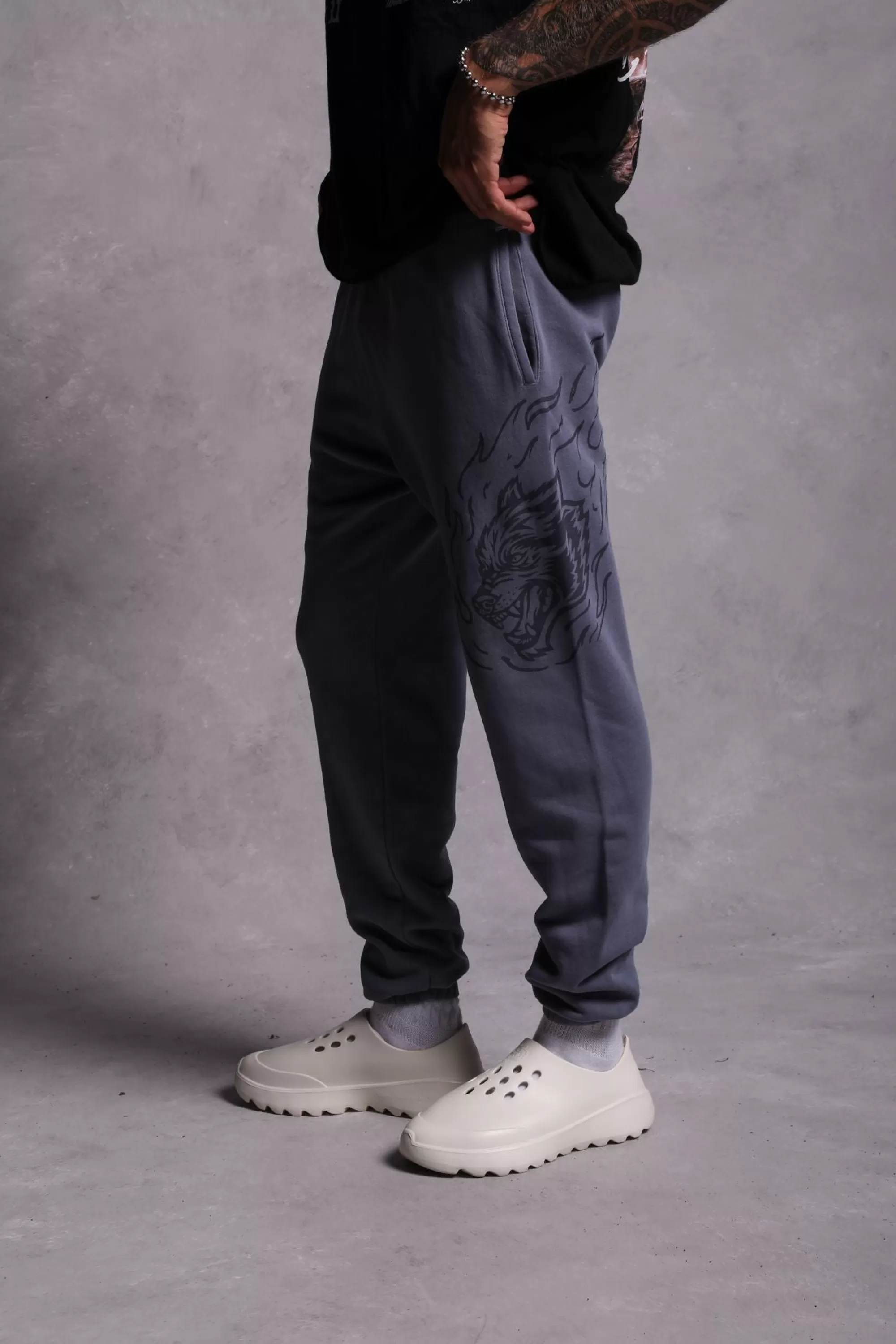 Outlet Fired Up Premium Post Lounge Sweats In Norse Blue Men Pants