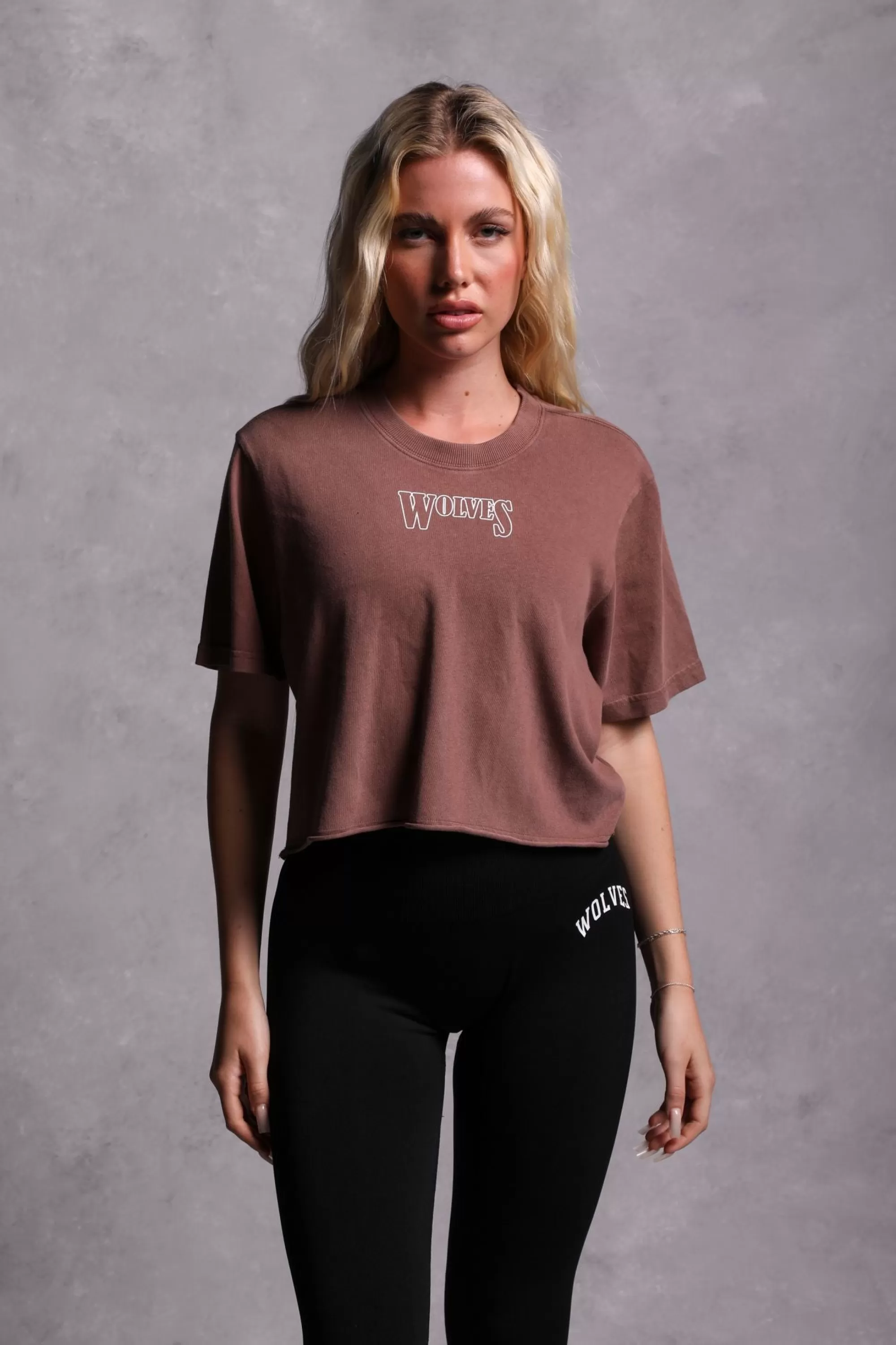 Discount Flames "Premium Vintage" (Cropped) Tee In Norse Brown Women Tops
